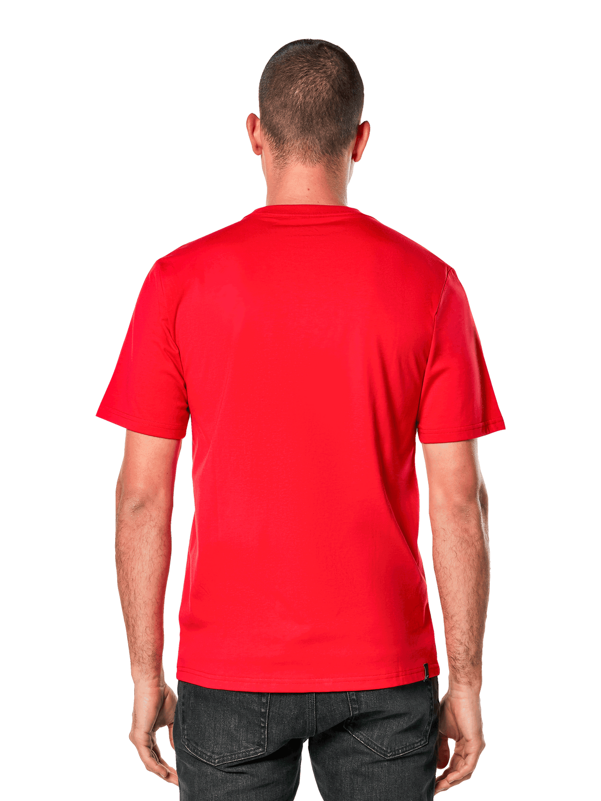 Alpinestars Ageless 2.0 CSF Tee, t-shirt de manga curta, vista traseira, vermelha, roupa desportiva casual inspirada no desporto motorizado