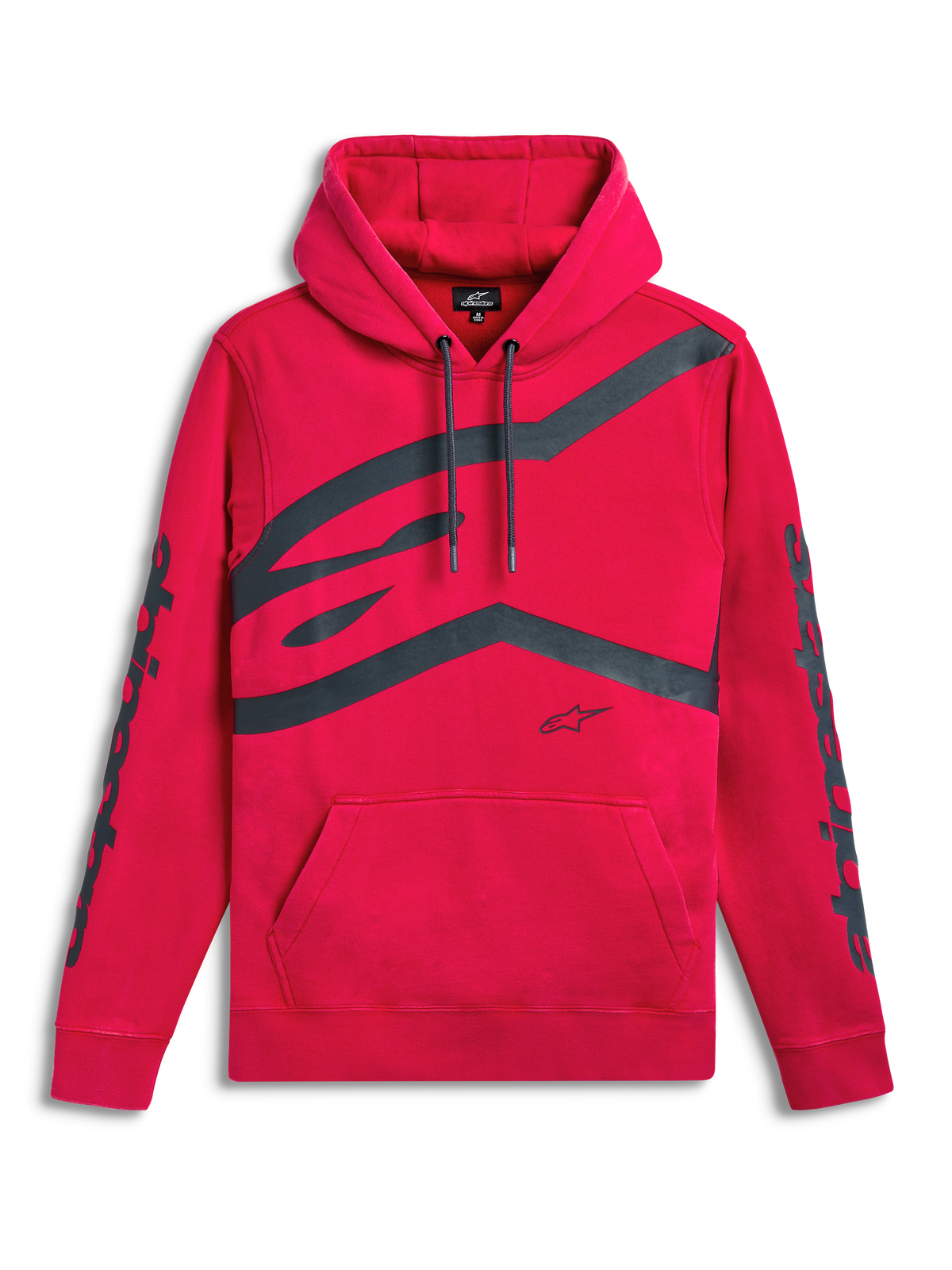 Alpinestars Sweatshirt Com Capuz Unbound, sweatshirt sportswear vermelha com capuz, bolso canguru e logótipo gráfico extra grande na frente