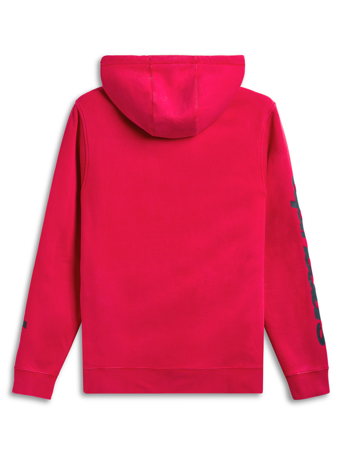 Alpinestars Sweatshirt Com Capuz Unbound, hoodie de desporto vermelho, vista traseira mostrando capuz forrado e marca nas mangas, casual sportswear