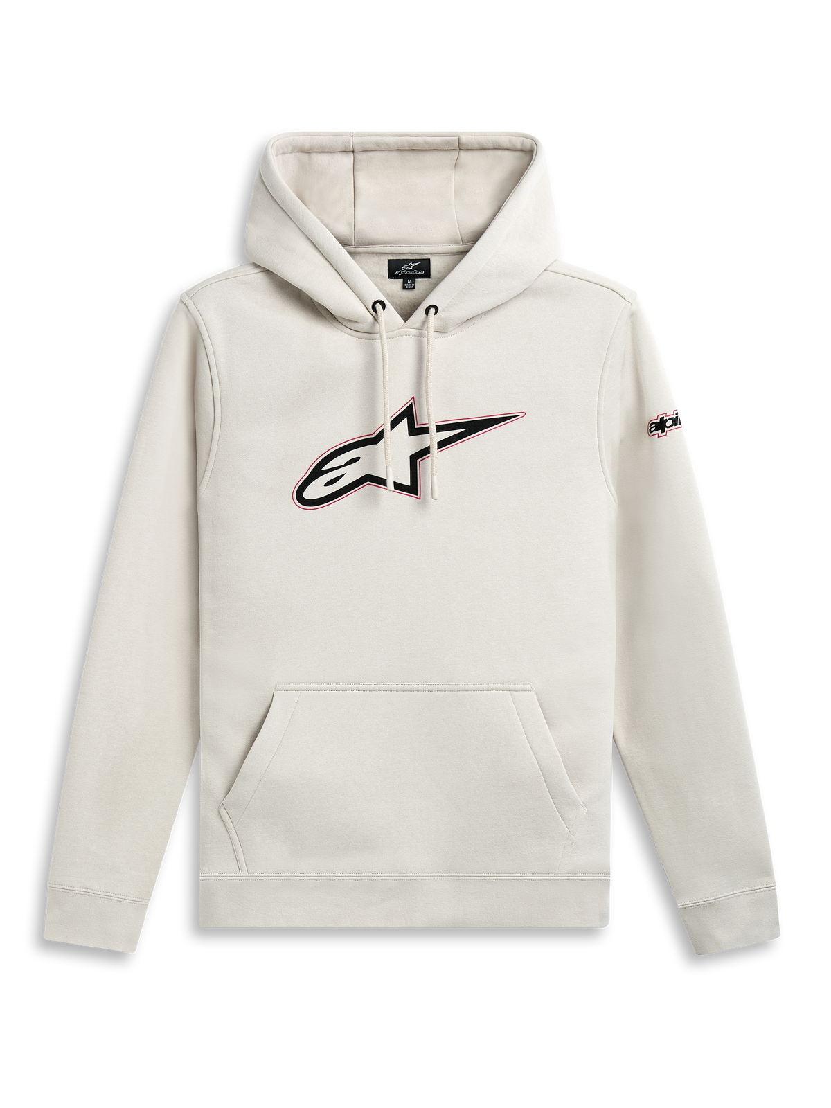 Alpinestars Sweatshirt Com Capuz Insignia, hoodie casual off white com bolso canguru e logótipo gráfico no peito