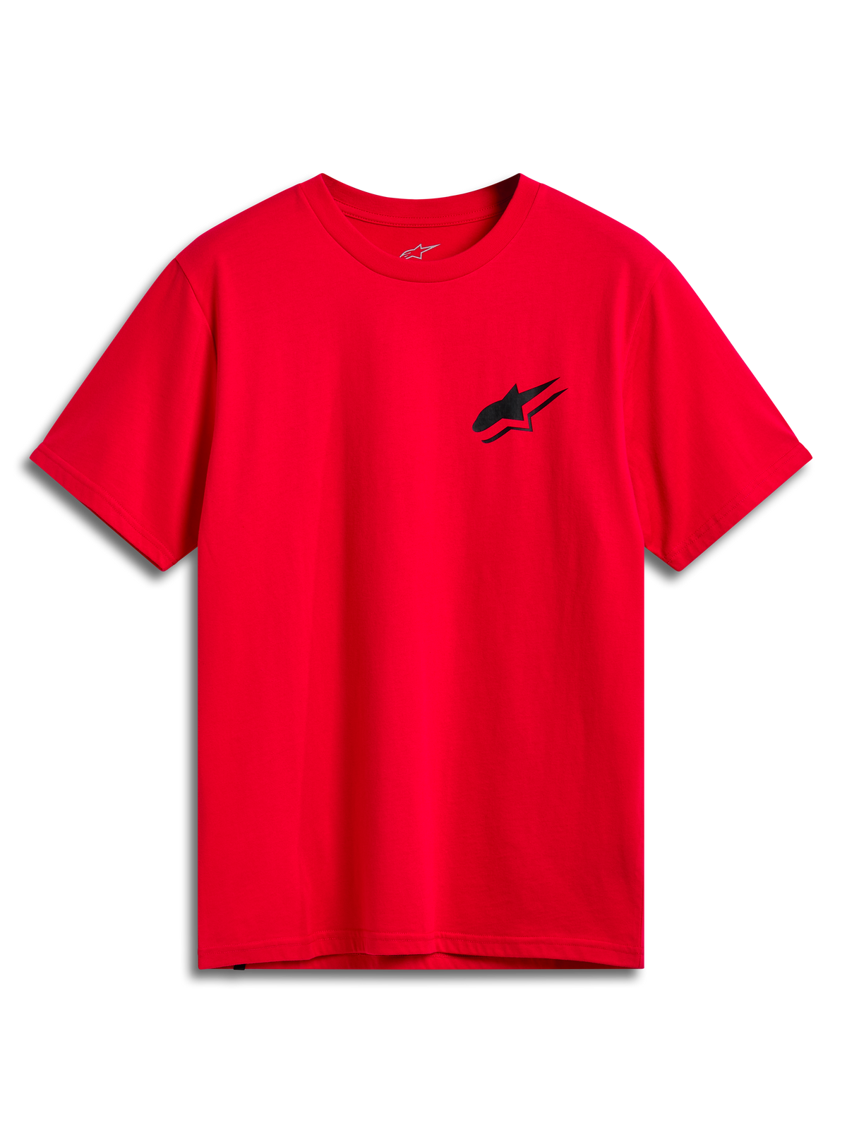 Alpinestars Formulate CSF Tee, t-shirt de manga curta, vermelha, pequeno logótipo Astars preto no peito, casual motorsport streetwear