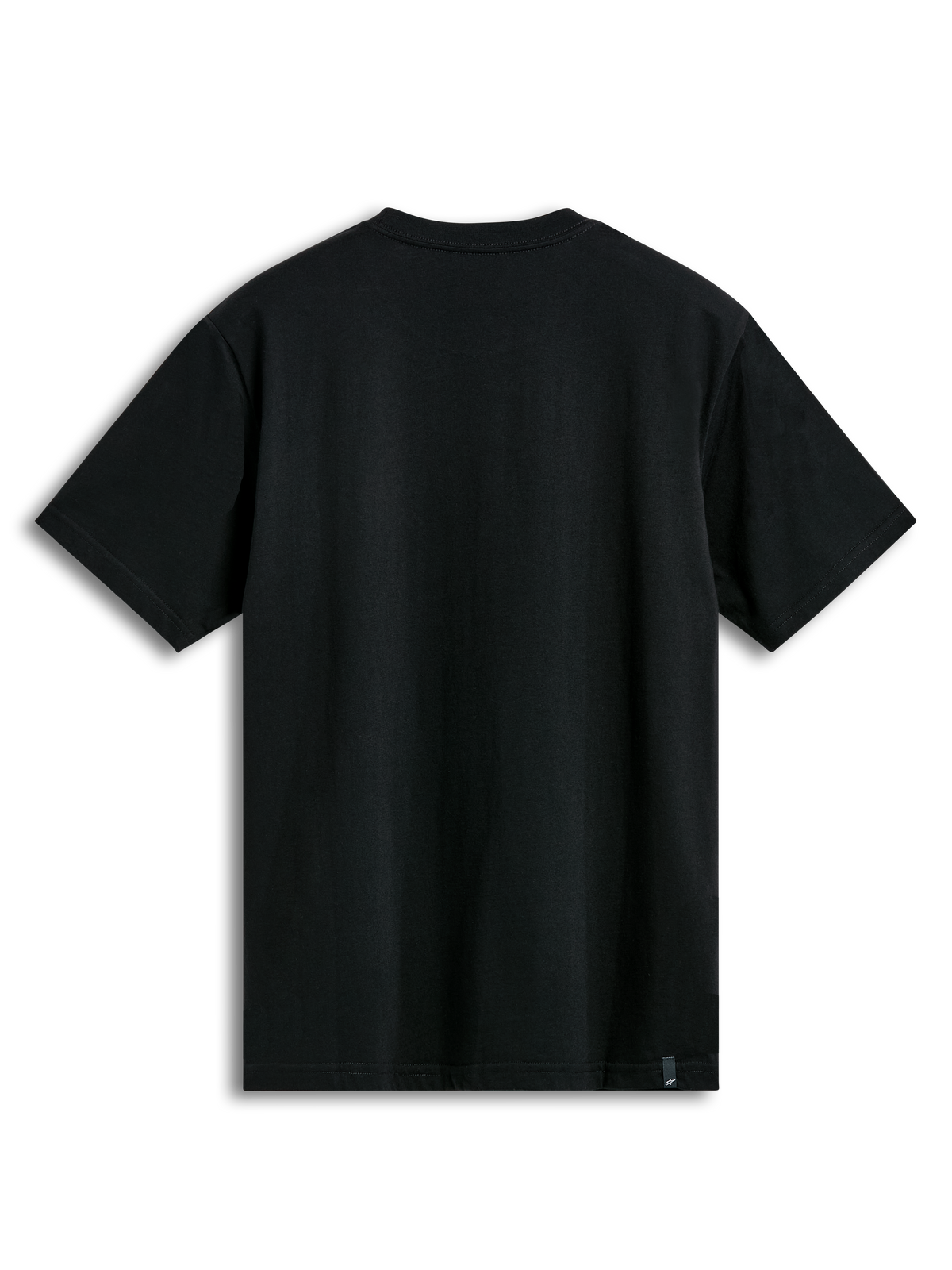 Alpinestars T-shirt Prevail CSF, t-shirt de manga curta preta, vista traseira mostrando tecido preto liso, casual sportswear