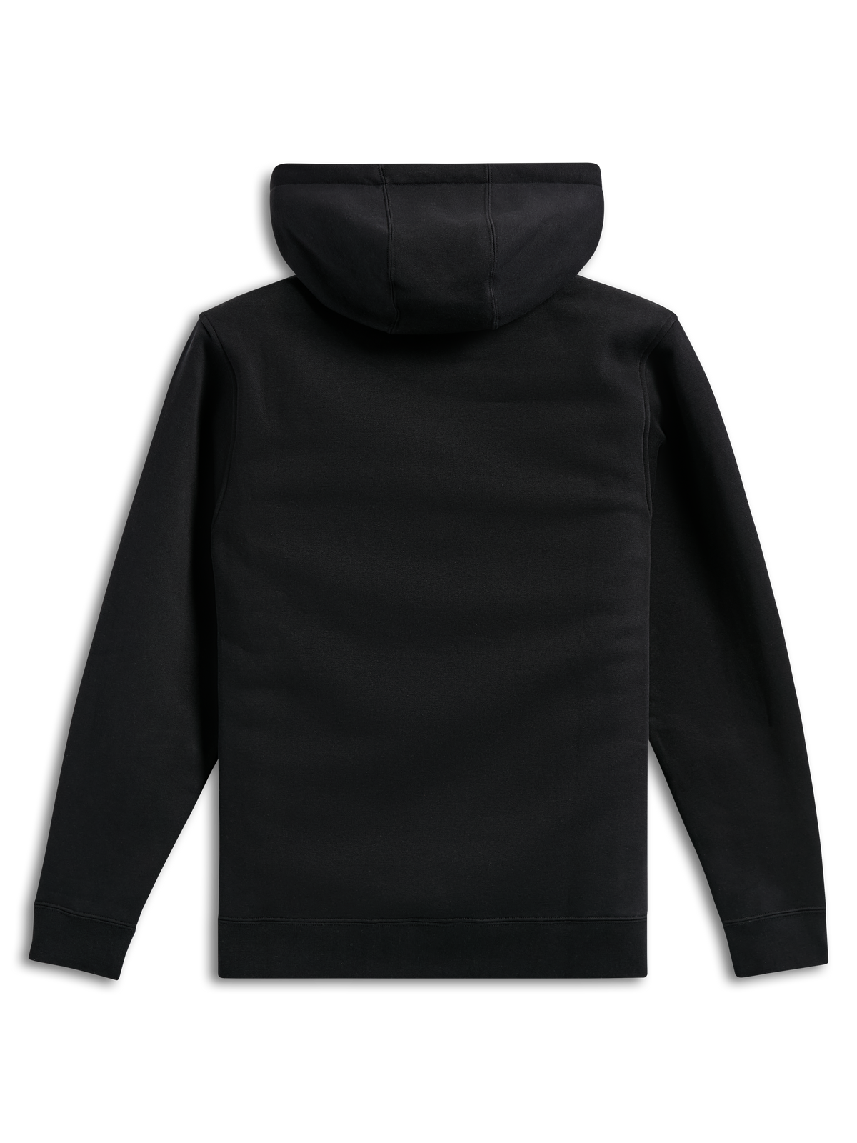 Alpinestars Ellipsoid Hoodie, preto, vista traseira, camisola com capuz em fleece liso, streetwear casual, sweatshirt com punhos e bainha canelados