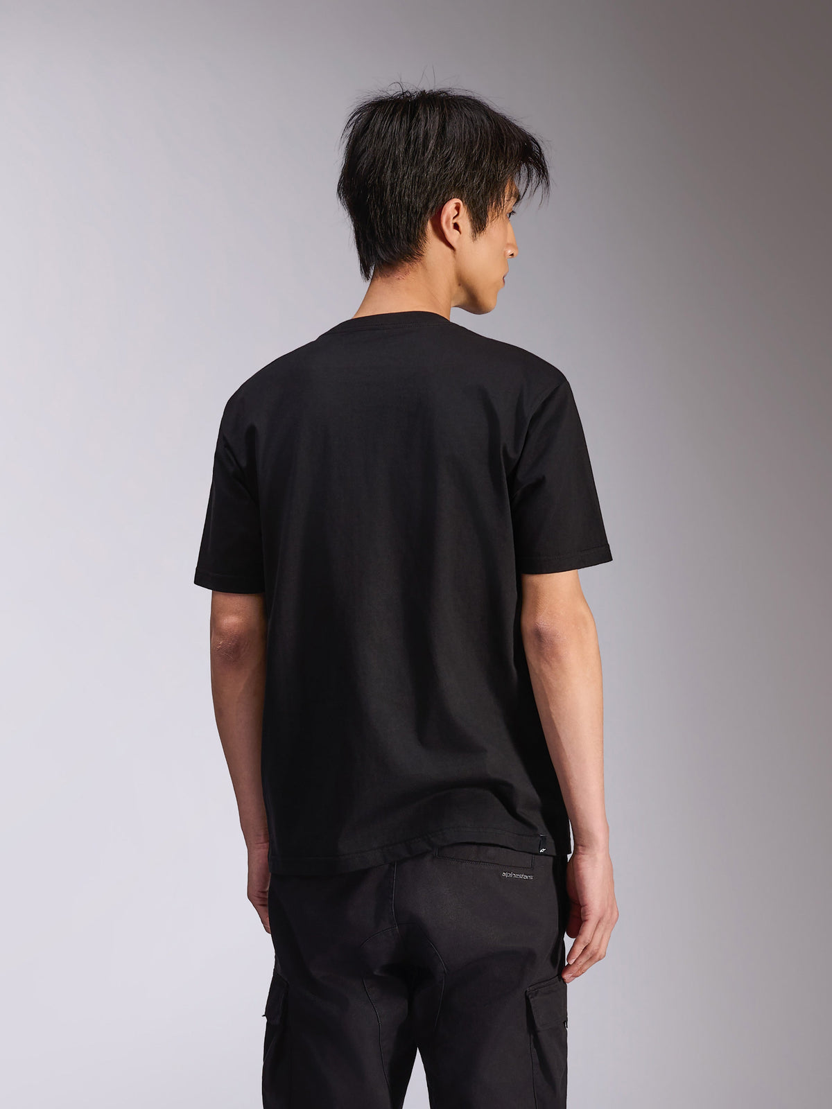 Alpinestars Noka CSF Tee, T-shirt de manga curta, preta, vista traseira, streetwear casual inspirado no desporto motorizado