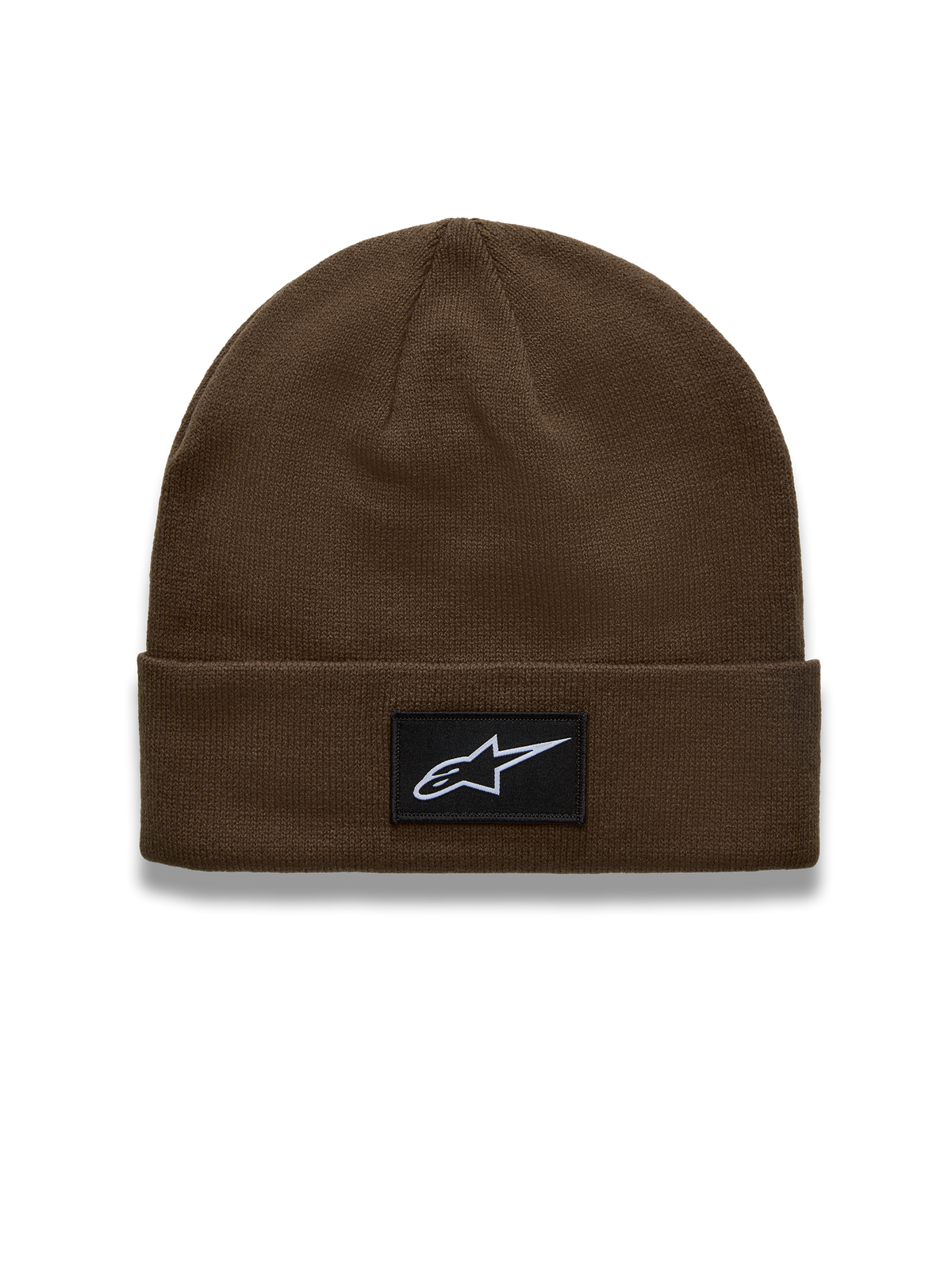 Alpinestars Augment Cuff, gorro de malha casual unissexo, castanho, com patch de logótipo Astars tecido.