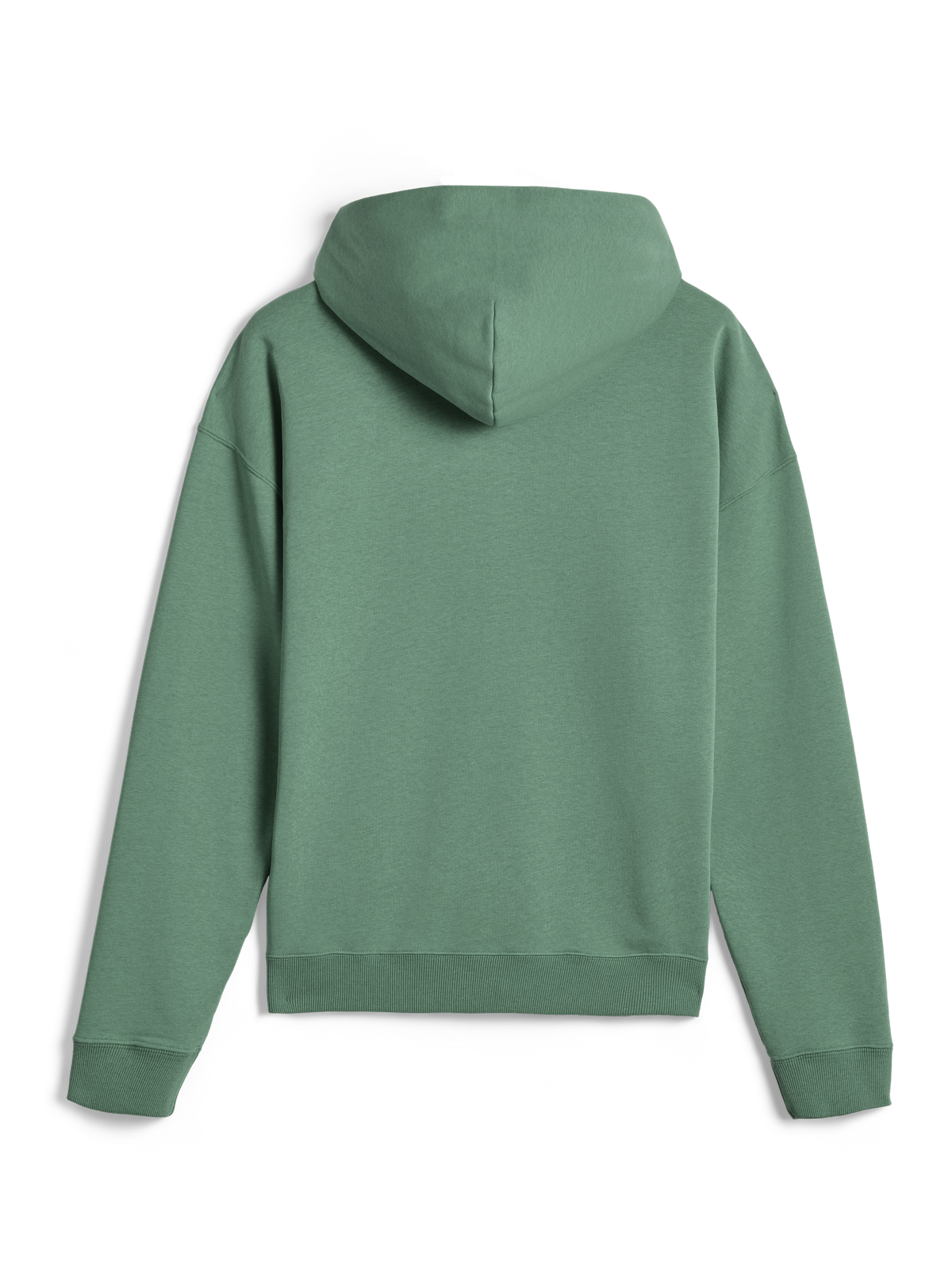 Alpinestars Essentials Ageless Zip Hoodie, streetwear casual, Verde Cactus, vista traseira mostrando o ajuste relaxado e punhos canelados, fleece compacto premium de 330 gsm