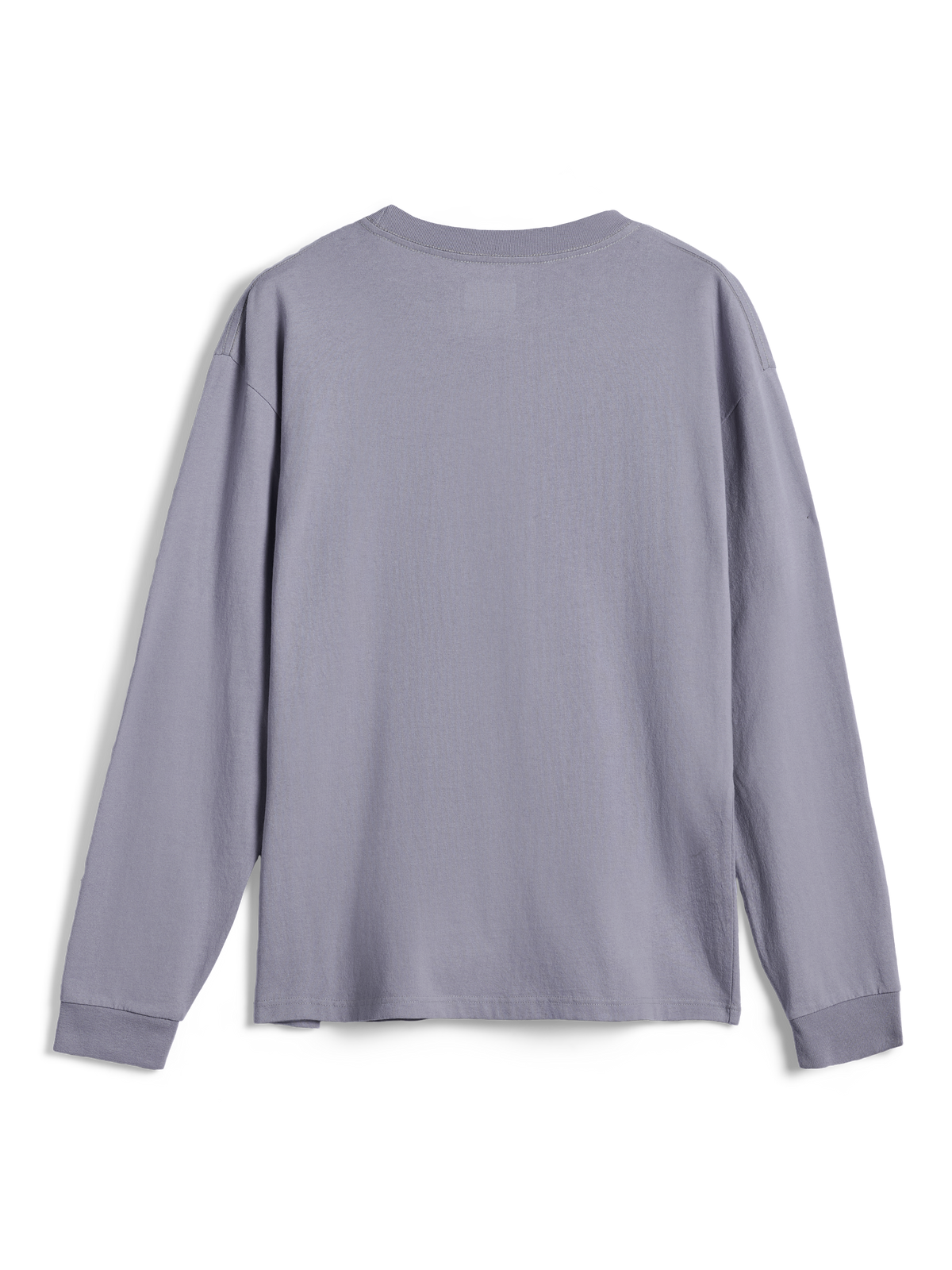Alpinestars Essentials Ageless LS Tee, t-shirt de manga comprida, prateada, vista traseira, design simples com gola redonda e punhos canelados, jersey de algodão 100% orgânico, corte contemporâneo e relaxado