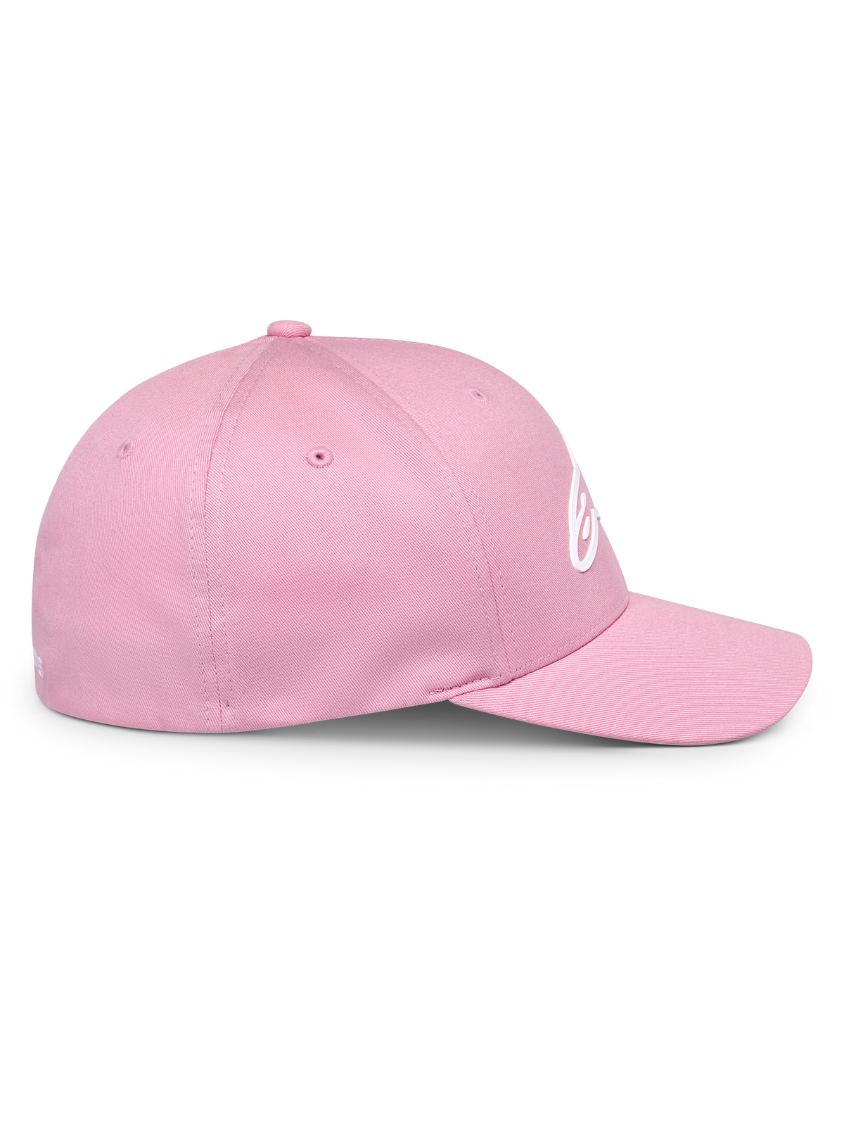 Alpinestars Ageless Multi Hat, boné de basebol cor-de-rosa, vista de perfil lateral, aba curva e coroa estruturada, logótipo Astars em 3D branco, streetwear casual inspirado no desporto motorizado