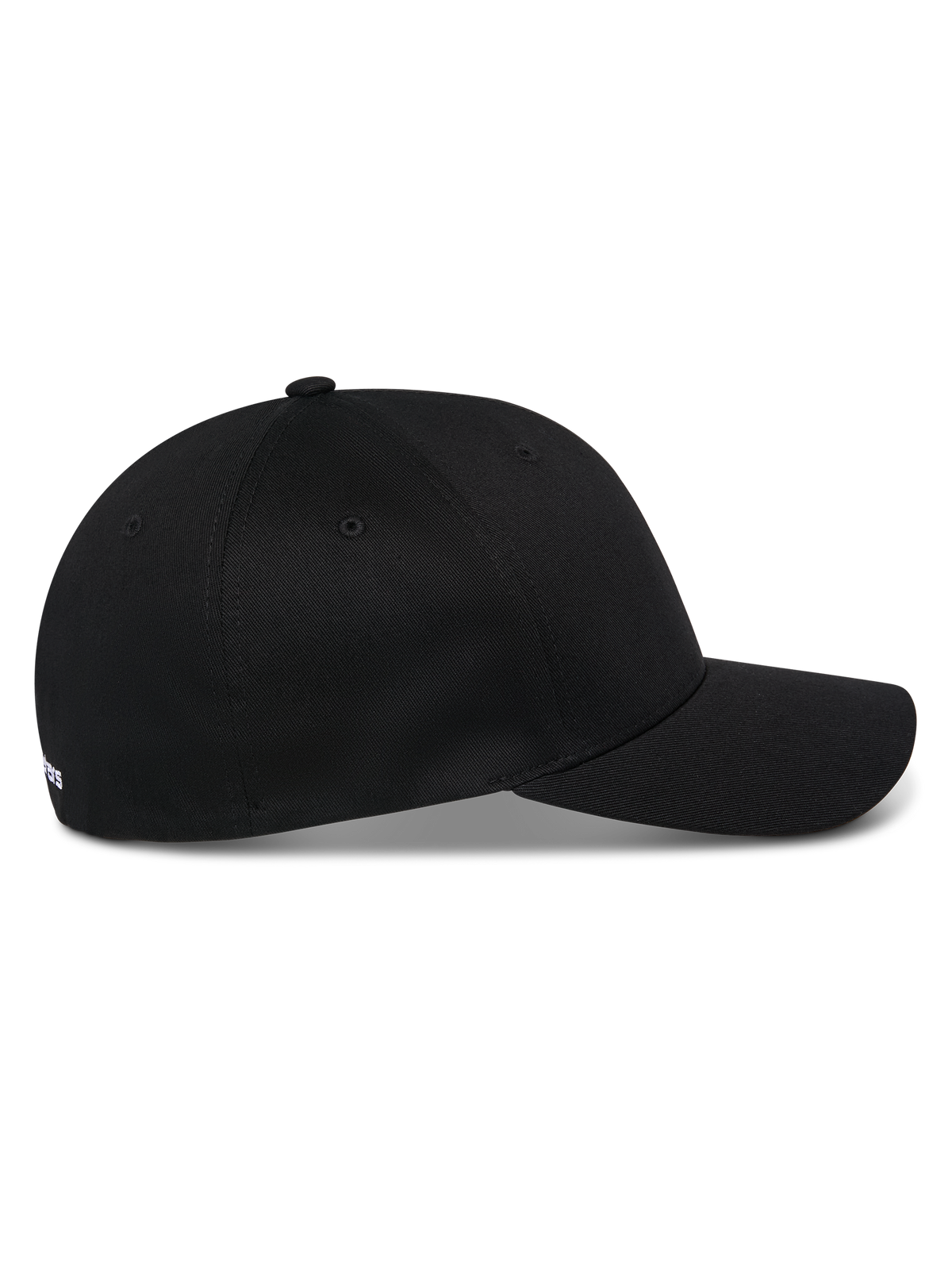 Alpinestars Corp Shift Multi Hat, boné de basebol preto, perfil lateral, aba curva, coroa estruturada, sarja elástica, vestuário casual de desportos motorizados