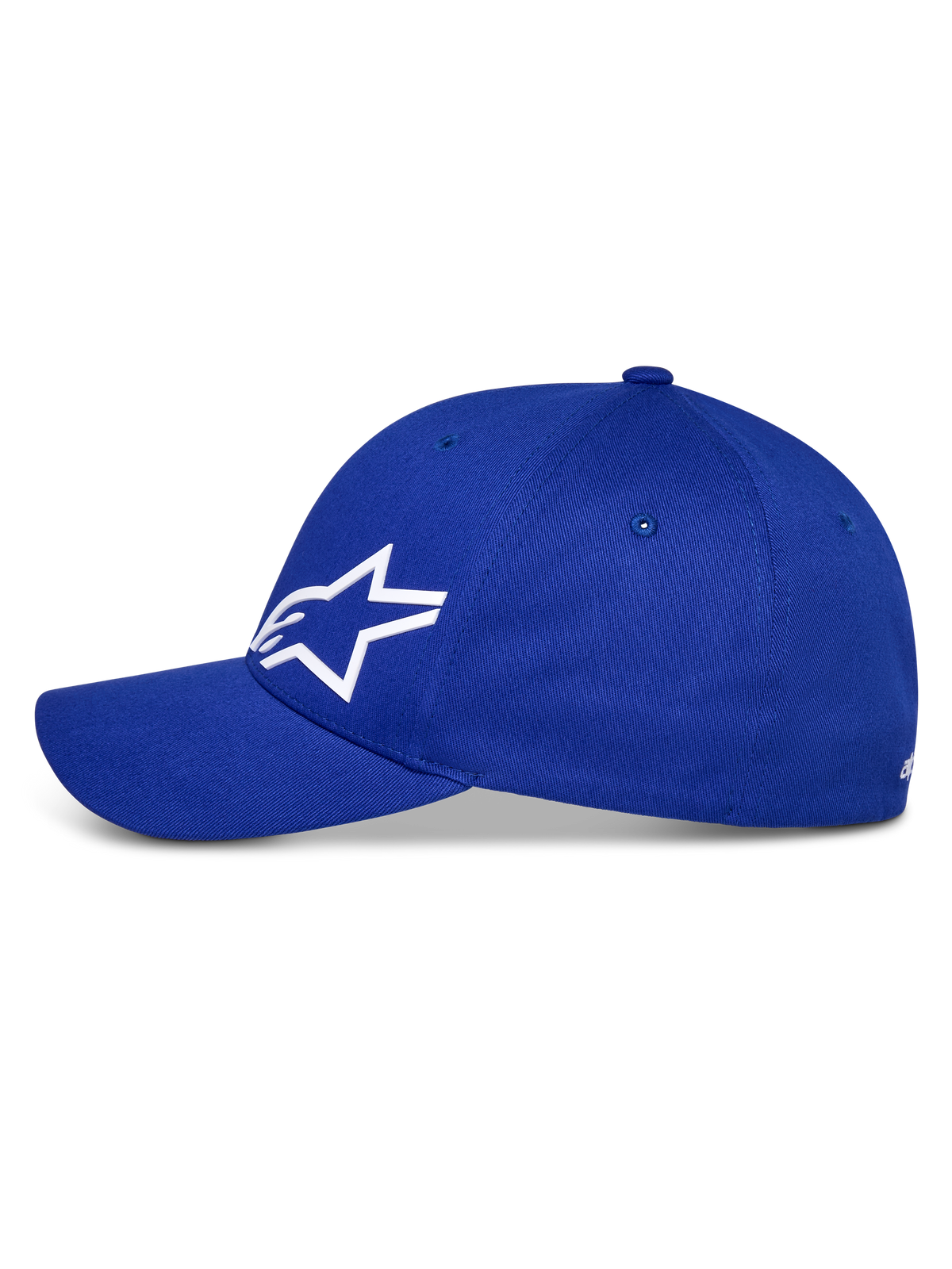 Alpinestars Corp Shift Multi Hat, boné de basebol azul, com o logótipo Astars 3D branco, pala curva e coroa estruturada, acessório casual de desportos motorizados