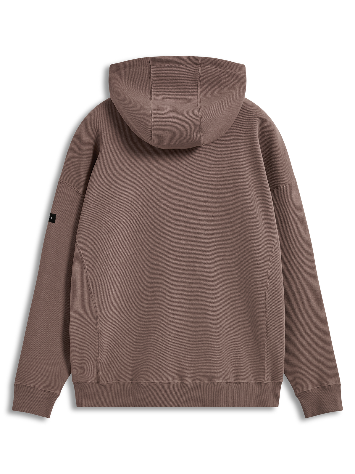 Alpinestars Camino Textured Oversized Hoodie, hoodie de fleece em malha texturizada, castanho, vista traseira, design de sportswear casual.