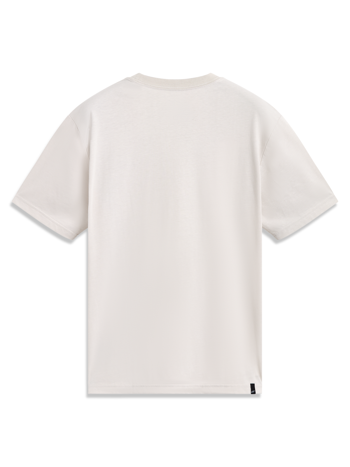Alpinestars Elliptogrit CSF Tee, t-shirt de manga curta bege, vista traseira, tecido macio em mistura de algodão, sportswear.