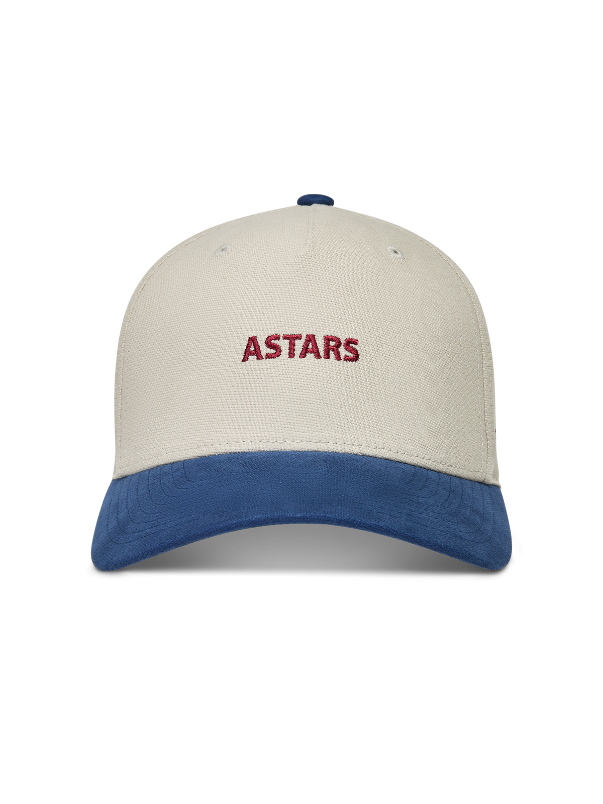 Alpinestars County Canvas Chapéu, boné de sportswear areia e azul com logótipo Astars vermelho e aba curva.