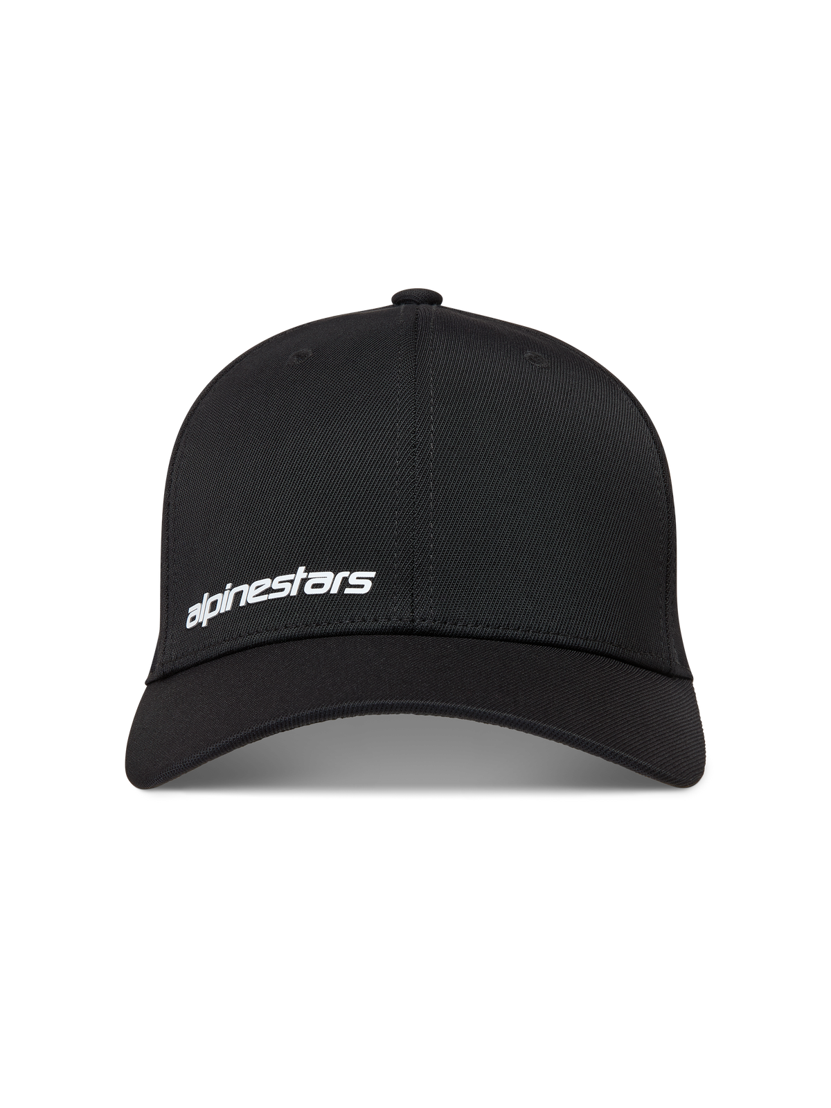 Alpinestars Points Chapéu, boné preto em nylon tactel com logótipo branco na frente, estilo casual sportswear.