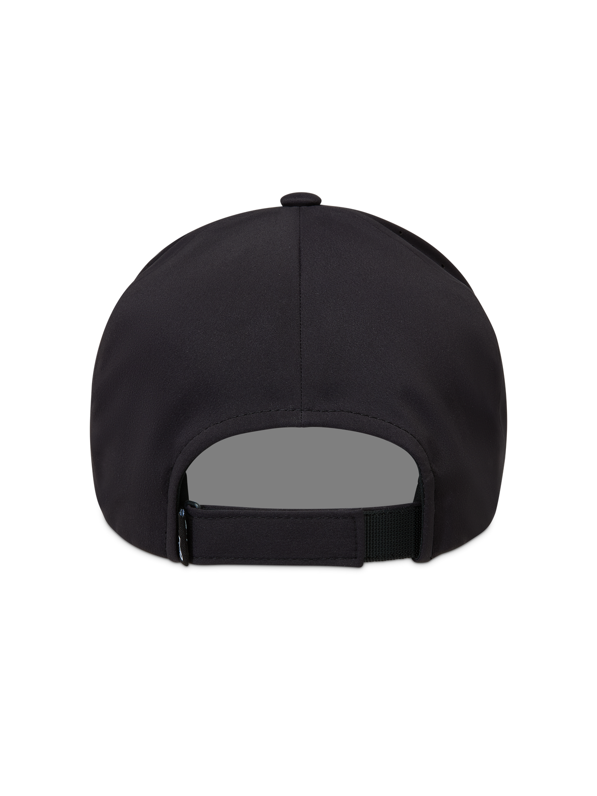 Alpinestars Algo Perf Adjustable Chapéu, boné de sportswear preto em tecido técnico com vista traseira do fecho ajustável.