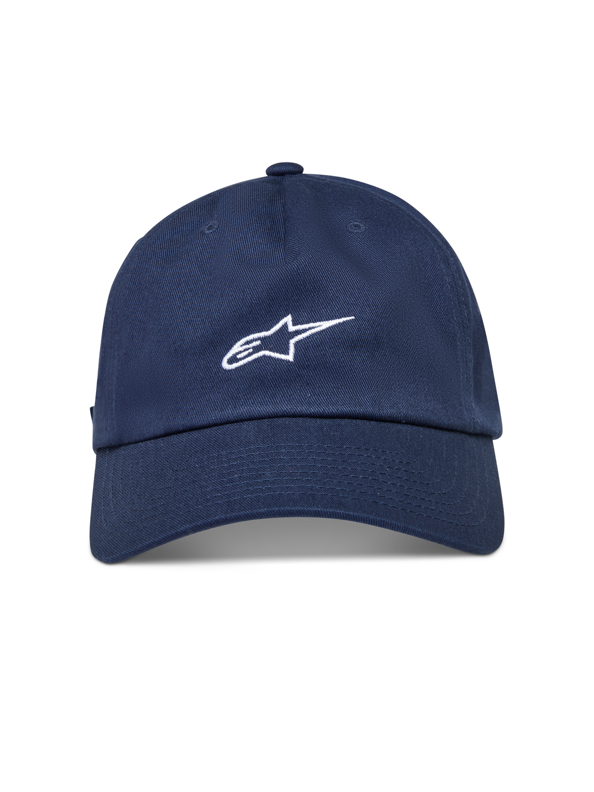 Alpinestars Dylan Dad Chapéu, boné de sportswear azul com aba curva e logótipo Astars bordado a branco.