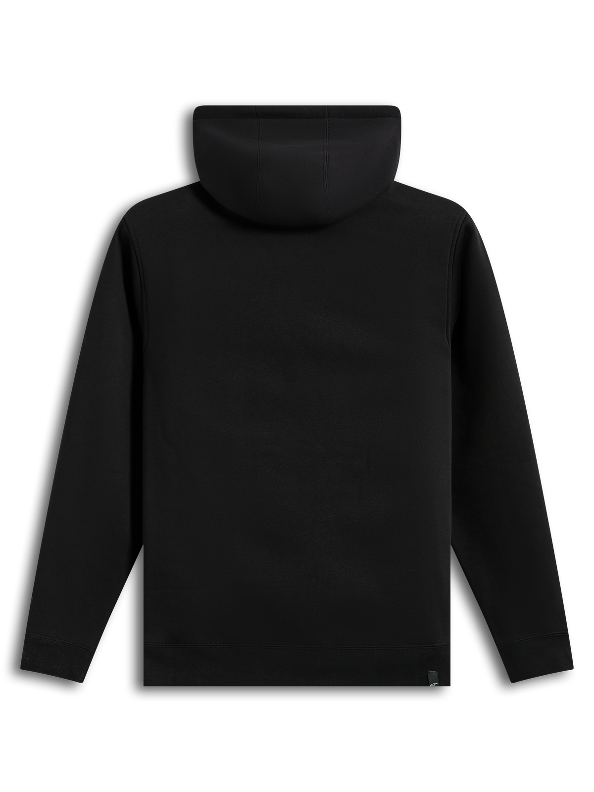 Alpinestars Ageless V3 Hoodie, vista traseira, camisola com capuz preta em fleece, punhos e bainha canelados.