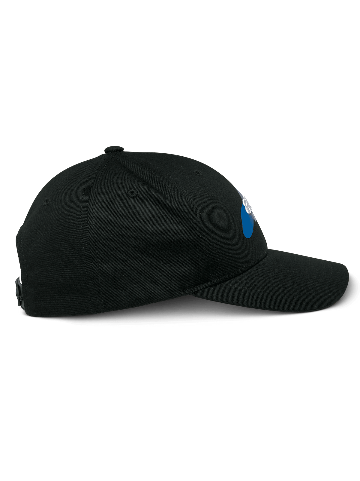 Alpinestars Profile Hat, side view, Black, curved bill with structured crown, snapback closure, casual motorsport-inspired headwear