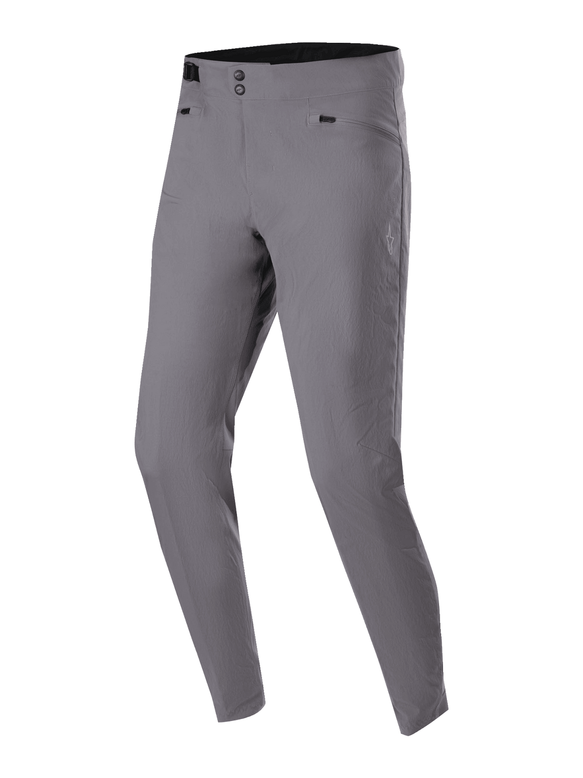 Alpinestars A-Dura Pants, calças de ciclismo MTB, cinzento-escuro, com fecho duplo de pressão, ajustadores laterais na cintura e bolsos com fecho de correr na anca, tecido elástico bidirecional durável para mountain bike