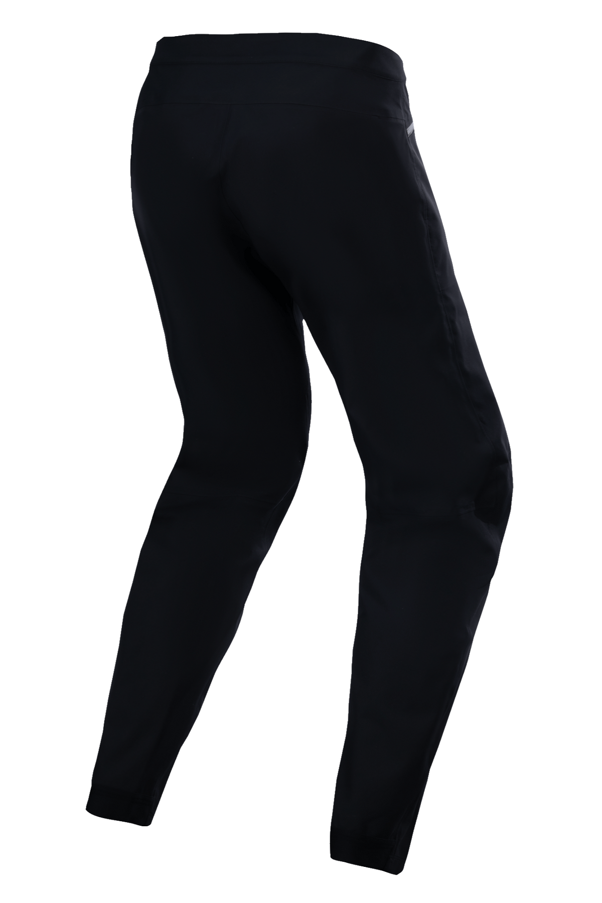 Alpinestars Stella A-Dura Waterproof Pant Feminina, calças de ciclismo BTT, pretas, vista traseira de três quartos, com membrana impermeável de 3 camadas e tecido elástico em 4 direções para trilhos