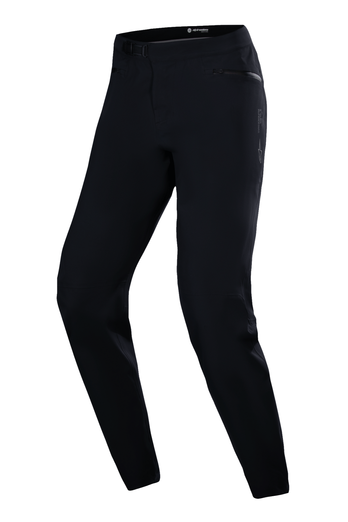 Alpinestars Stella A-Dura Waterproof Pant, calças de ciclismo MTB para mulher, pretas, com fecho de catraca na cintura, bolsos com fecho de correr e corte afunilado para a prática de trilhos