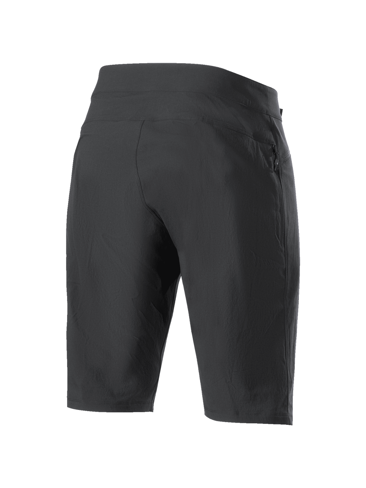 Calções Alpinestars Stella A-Dura Femininos, calções de BTT, pretos, vista traseira que mostra o tecido elástico bidirecional durável e a construção atlética, vestuário de alta performance para BTT e trilhos