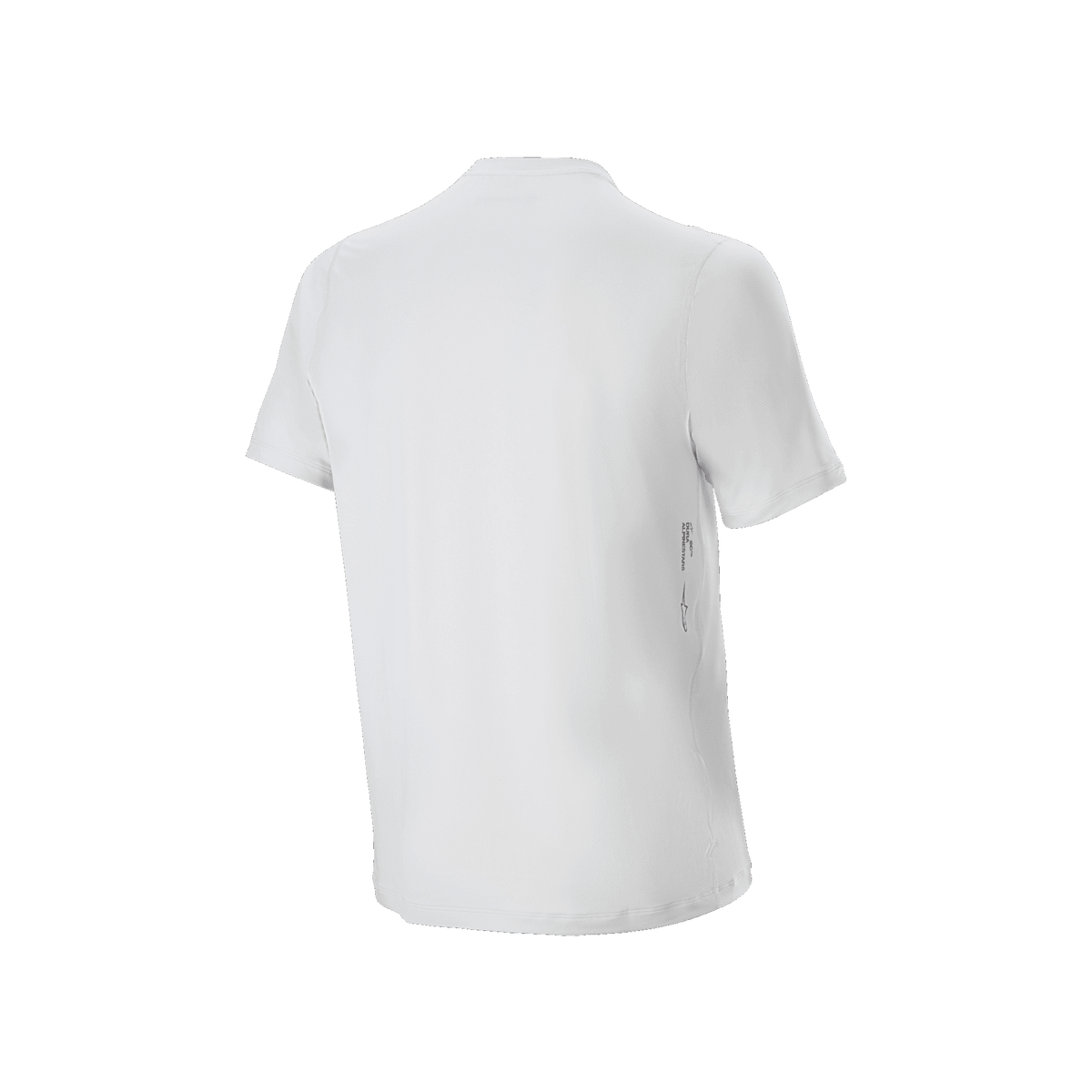 Alpinestars A-Dura Oscar Jersey - Manga Curta, camisola de ciclismo, White Dove, vista traseira, design branco minimalista com um pequeno logótipo vertical na parte inferior direita das costas, equipamento de performance para mountain bike