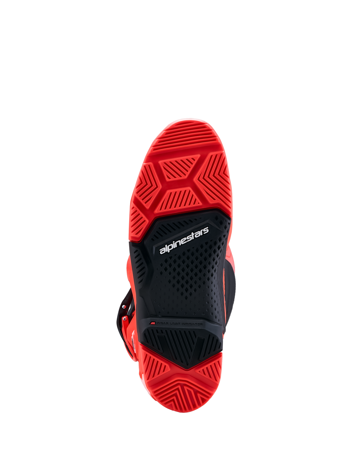 Botas Alpinestars Tech 7 Enduro, sola de composto duplo vermelha e preta para todo-o-terreno e enduro, certificadas CE.