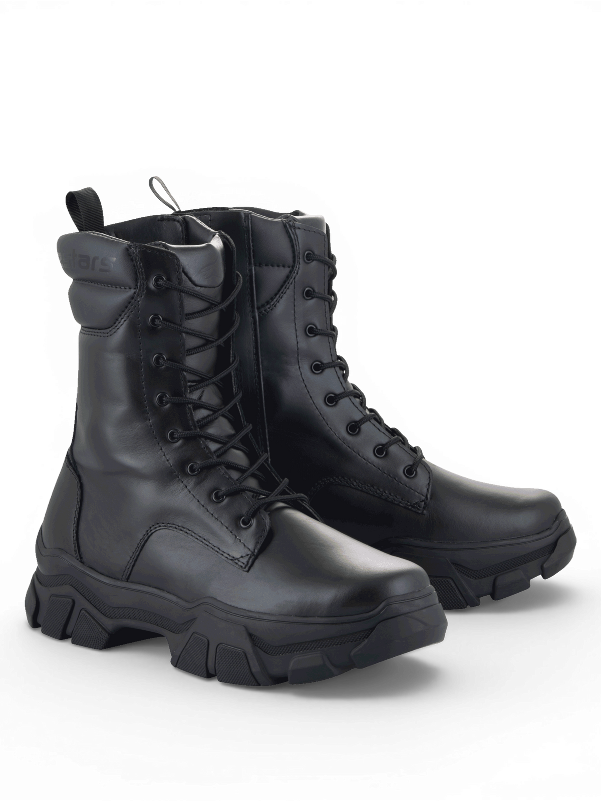 Alpinestars Ava, botas de moto urbanas para mulher, pretas, em couro de flor integral com solas robustas, certificadas CE.