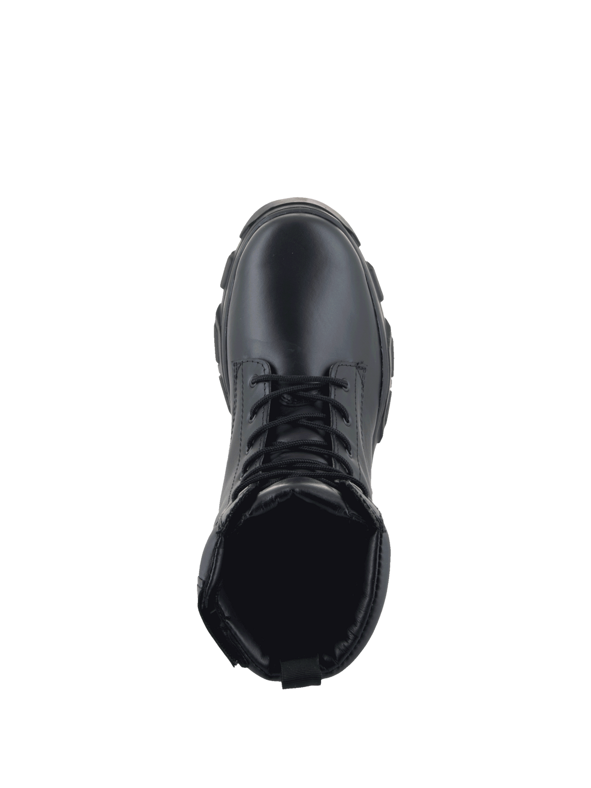 Alpinestars Botas Ava, botas de moto urbanas para mulher, pretas, em couro, vista superior, atacadores e sola de borracha.