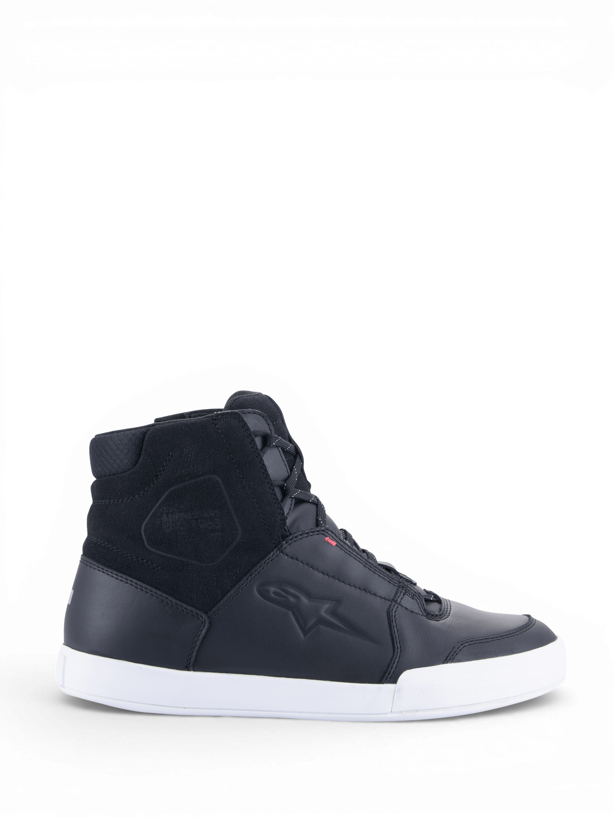 Alpinestars Stella Chrome Drystar, sapatos de moto para mulher, pretos e brancos, impermeáveis, estilo urbano.
