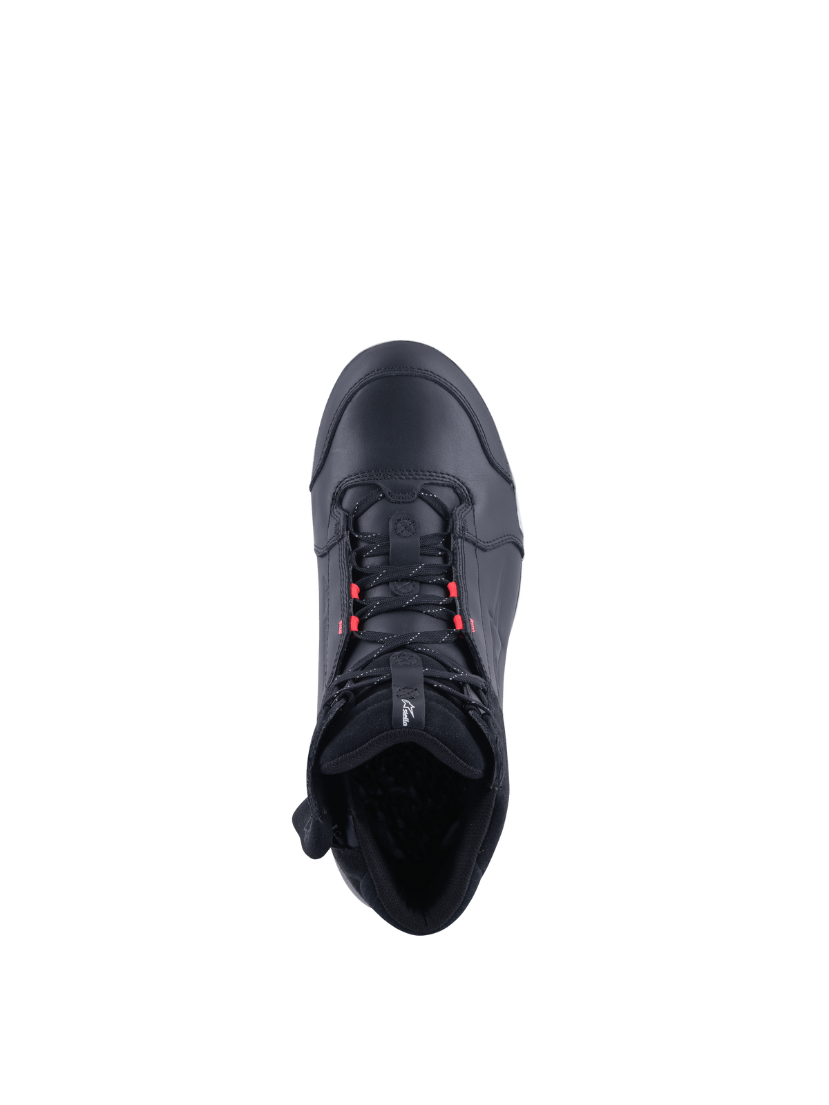Alpinestars Stella Chrome Drystar, sapatos de moto para mulher, pretos e rosa, impermeáveis, em couro, vista superior
