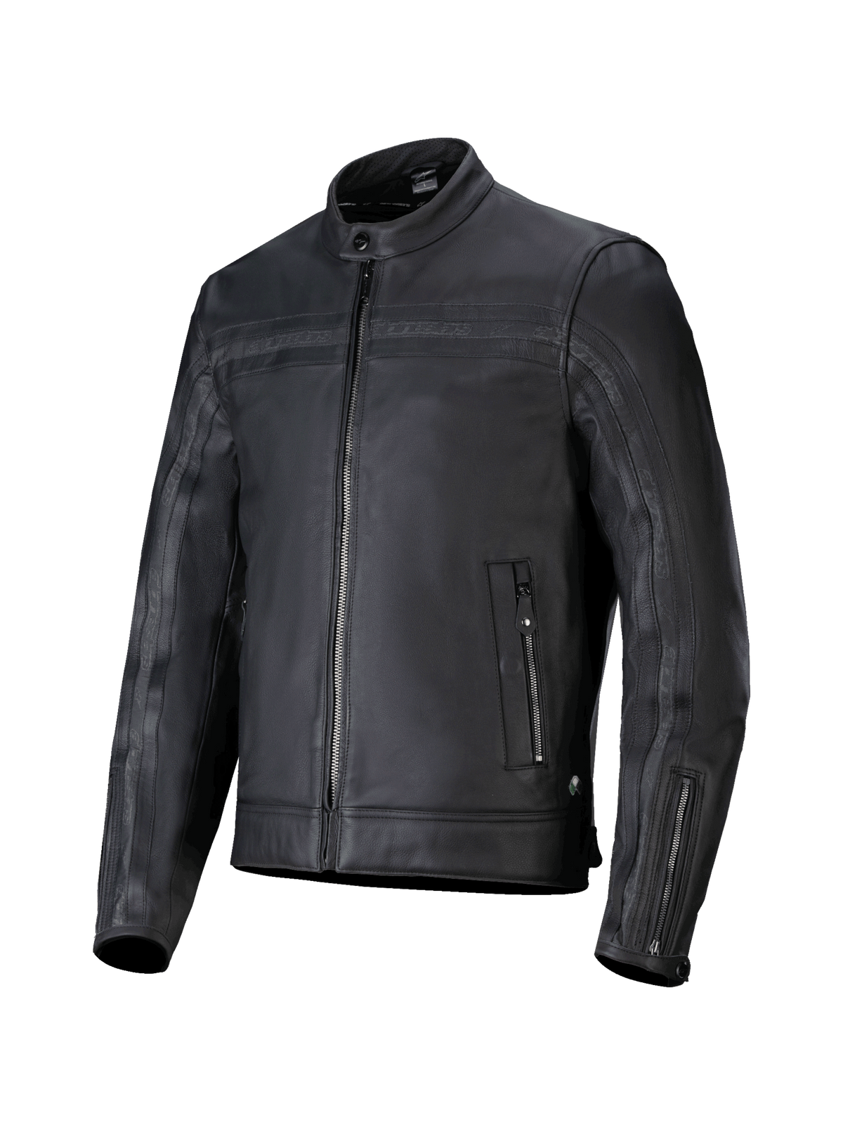 Alpinestars casaco de couro Dyno, blusão de moto para homem em couro bovino preto, estilo urbano e pronto para Tech-Air.