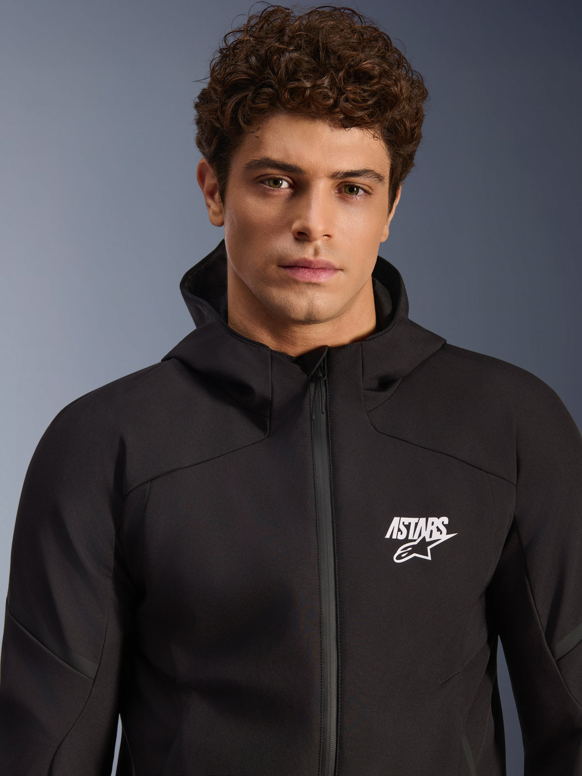 Casaco Alpinestars Aeroshell Waterproof, casaco de estrada para homem, softshell preto, impermeável, logótipo ASTARS branco