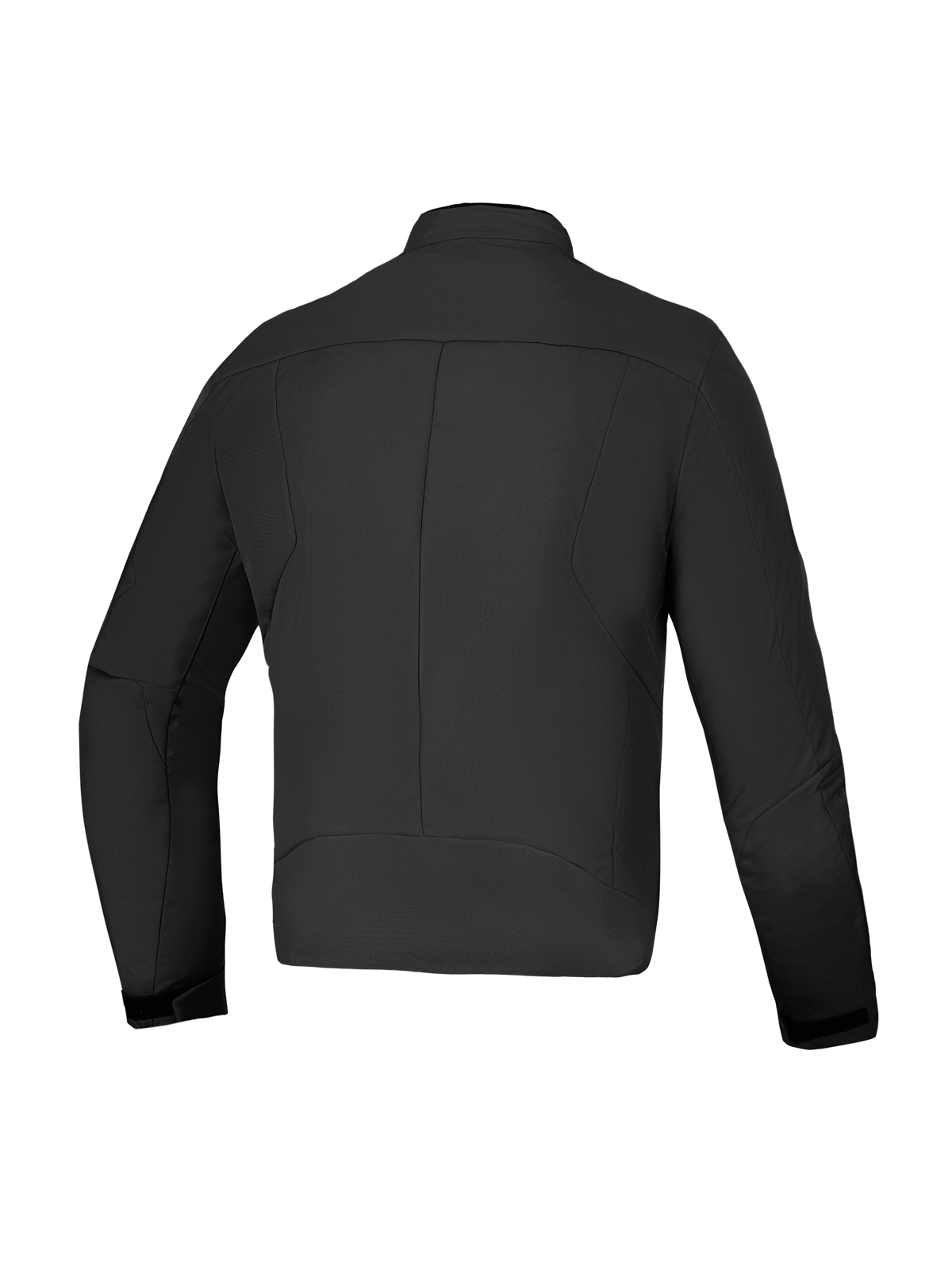 Alpinestars C-1 Waterproof Casaco, casaco de moto urbano contemporâneo, vista traseira em preto, construção têxtil com certificação CE classe A e padrão 3D nas costas