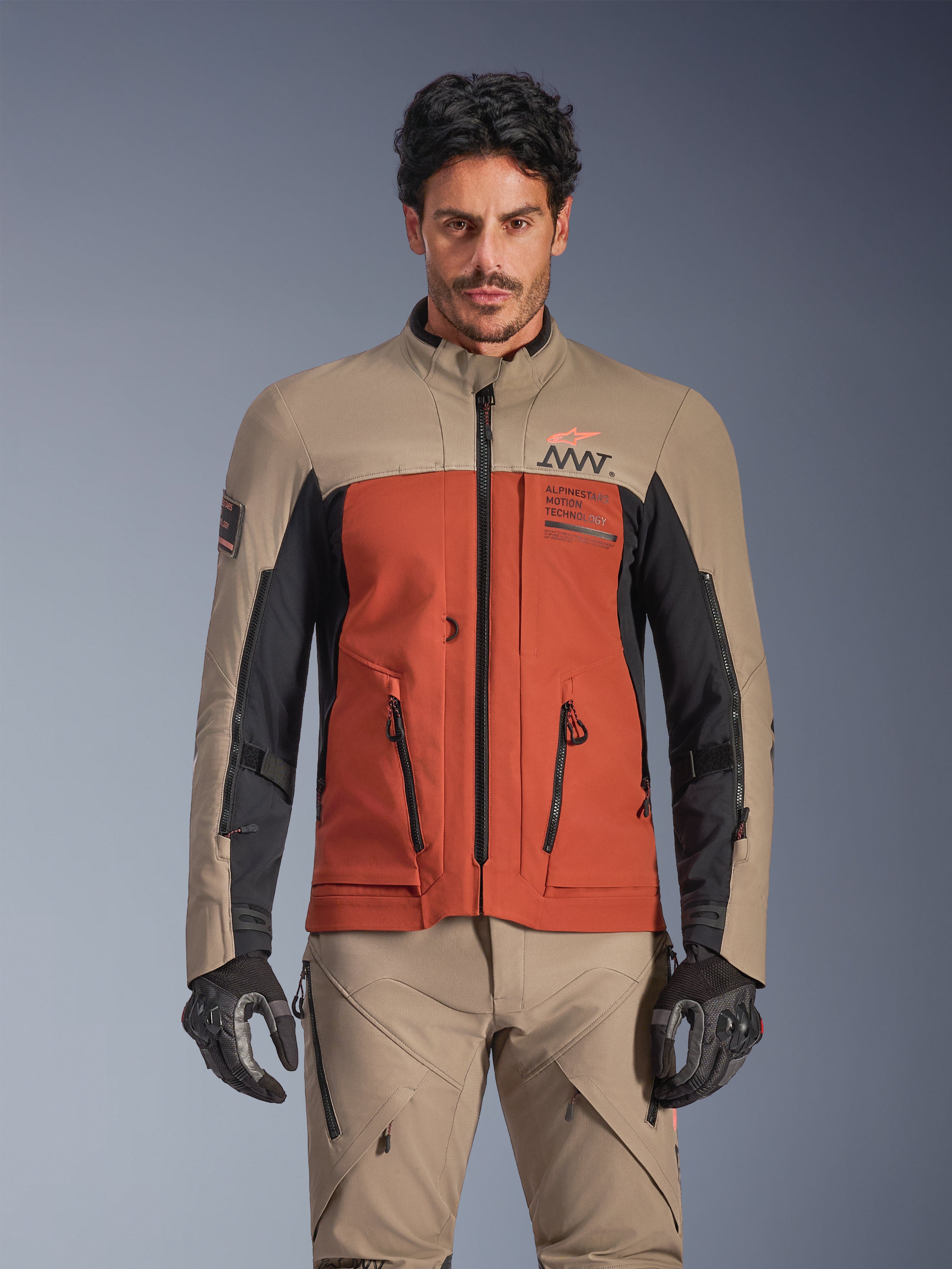 AMT-8 Stretch Drystar® XF - Black Motorcycle Jacket | Alpinestars®
