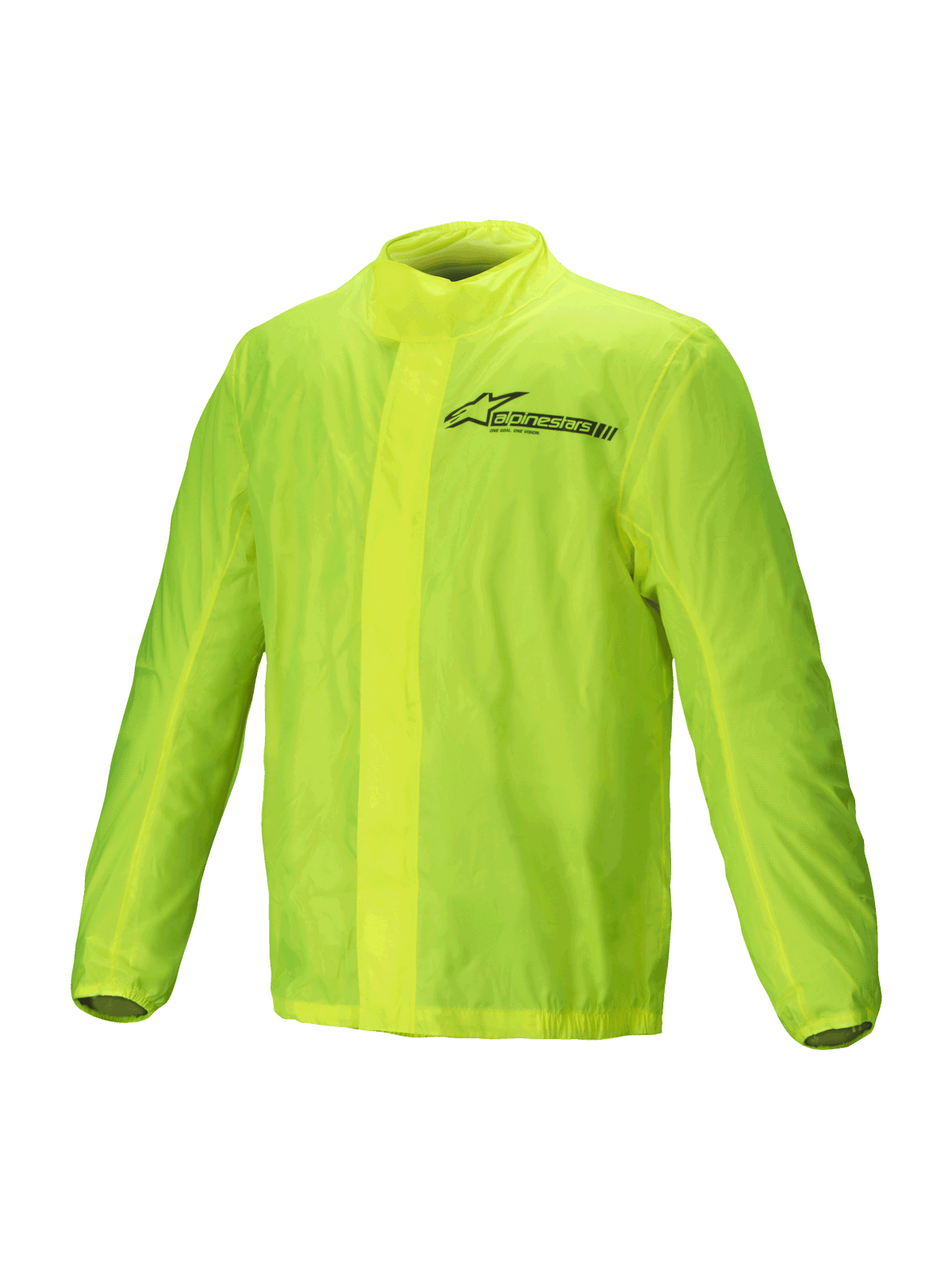 Alpinestars Jaqueta Hurricane Rain V2, casaco de moto impermeável para homem, amarelo fluo, design leve e compactável com pormenores refletores