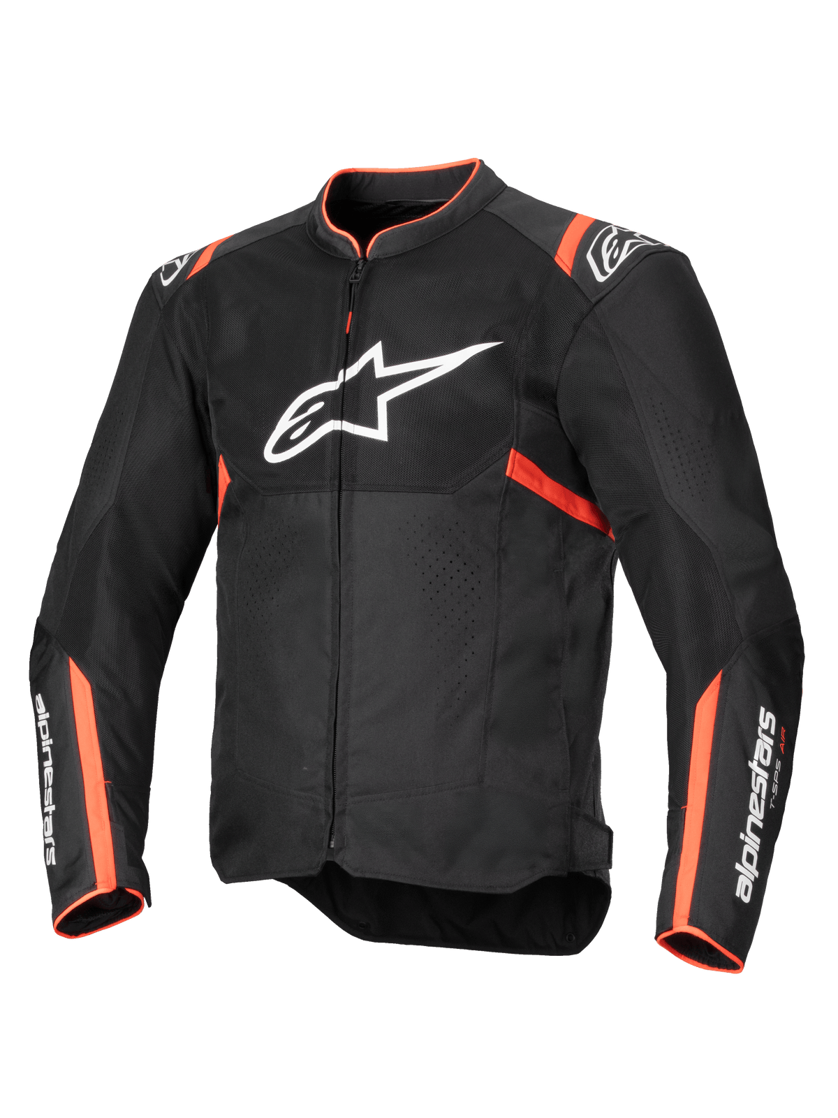 Alpinestars Jaqueta T-SPS Air V2, casaco de moto para homem, preto e vermelho fluorescente, ventilado, pronto para Tech-Air.