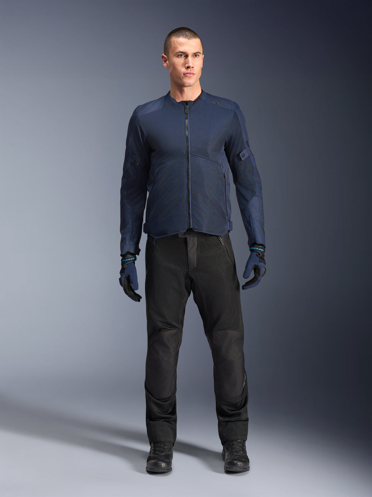 Alpinestars C-1 Air Jacket, casaco de moto urbano para homem em azul, malha técnica para ventilação, ideal para touring e deslocações urbanas, proteção Nucleon Flex Plus