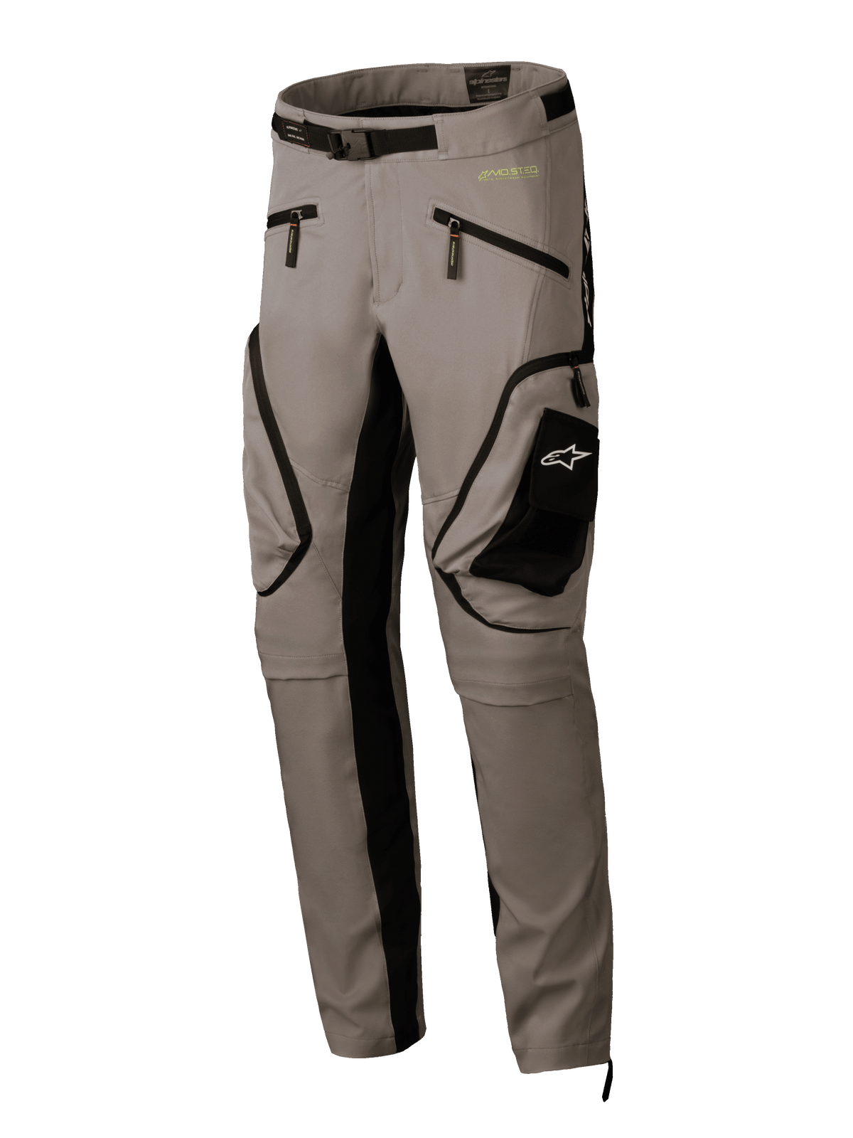 Alpinestars Calças Acteon, calças de moto urbanas para homem, areia e preto, com bolsos cargo e certificação CE.