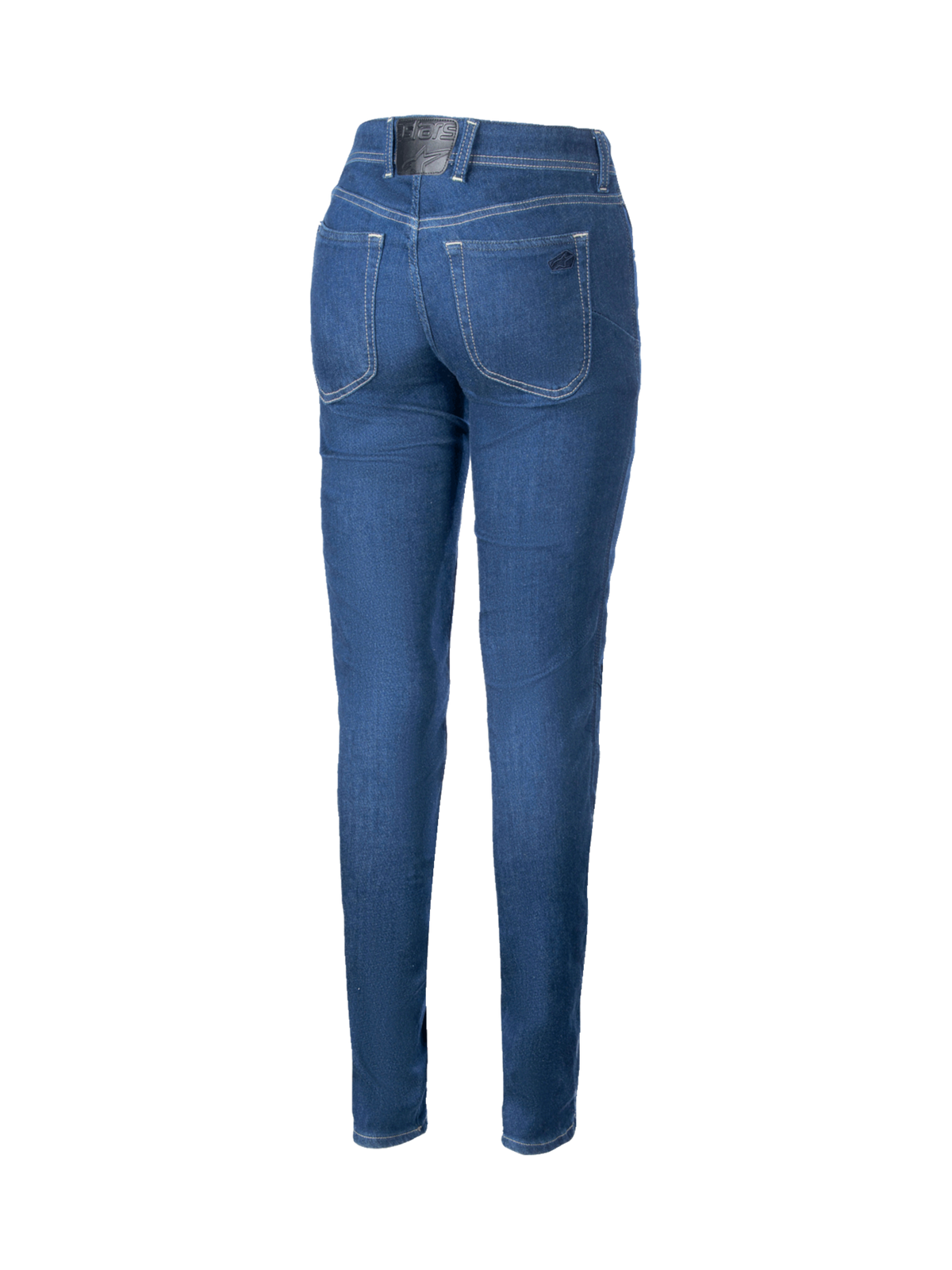 Alpinestars Daisy V3, calças de ganga de moto, estilo urbano, para mulher, azul, vista traseira, corte slim fit