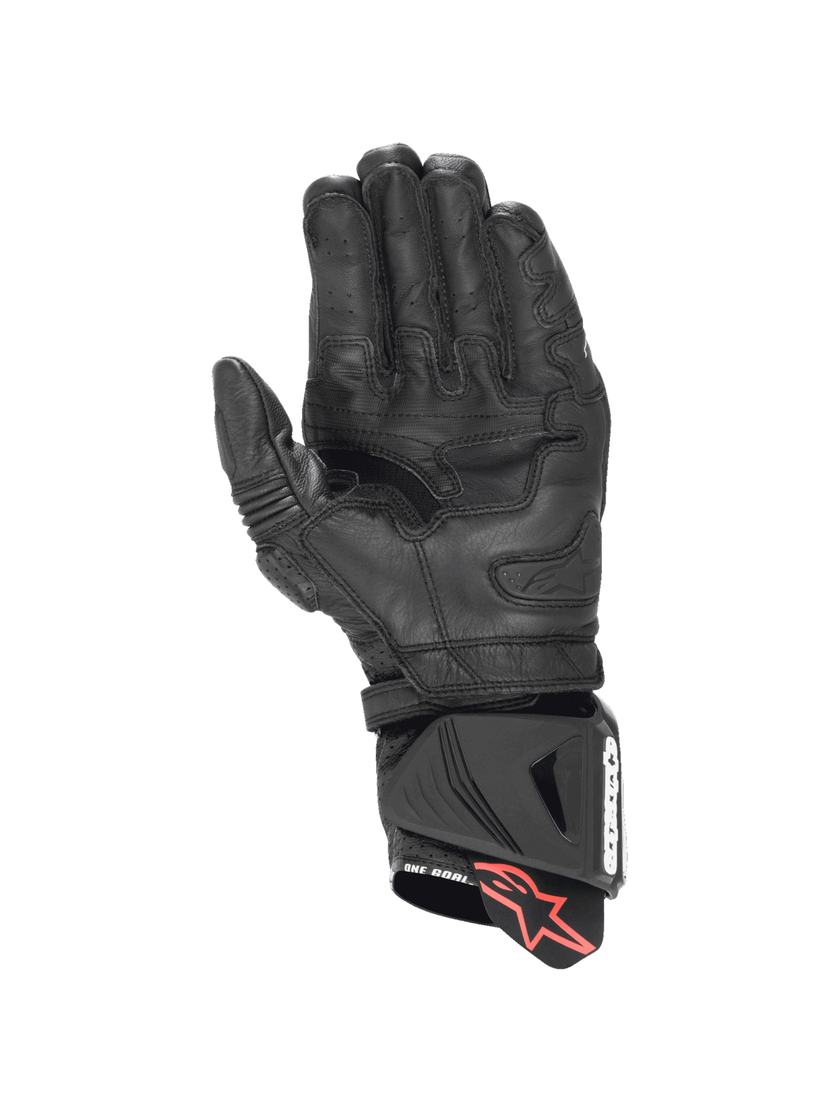 Alpinestars GP Pro R4, luvas de moto para corrida, pretas, palma em couro de canguru com deslizador e punho DFS Race, equipamento de proteção masculino