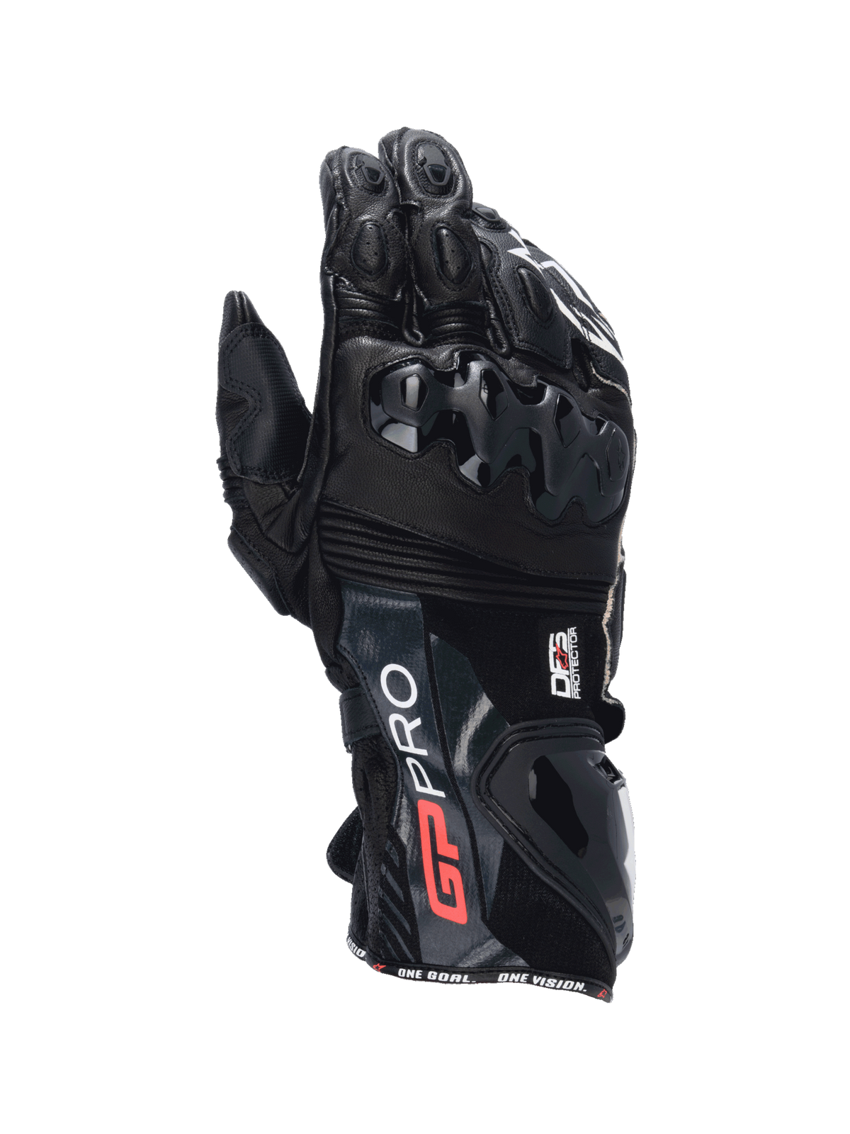 Alpinestars GP Pro R4, luvas de moto de corrida para homem, pretas, em couro com proteção DFS e punho longo.