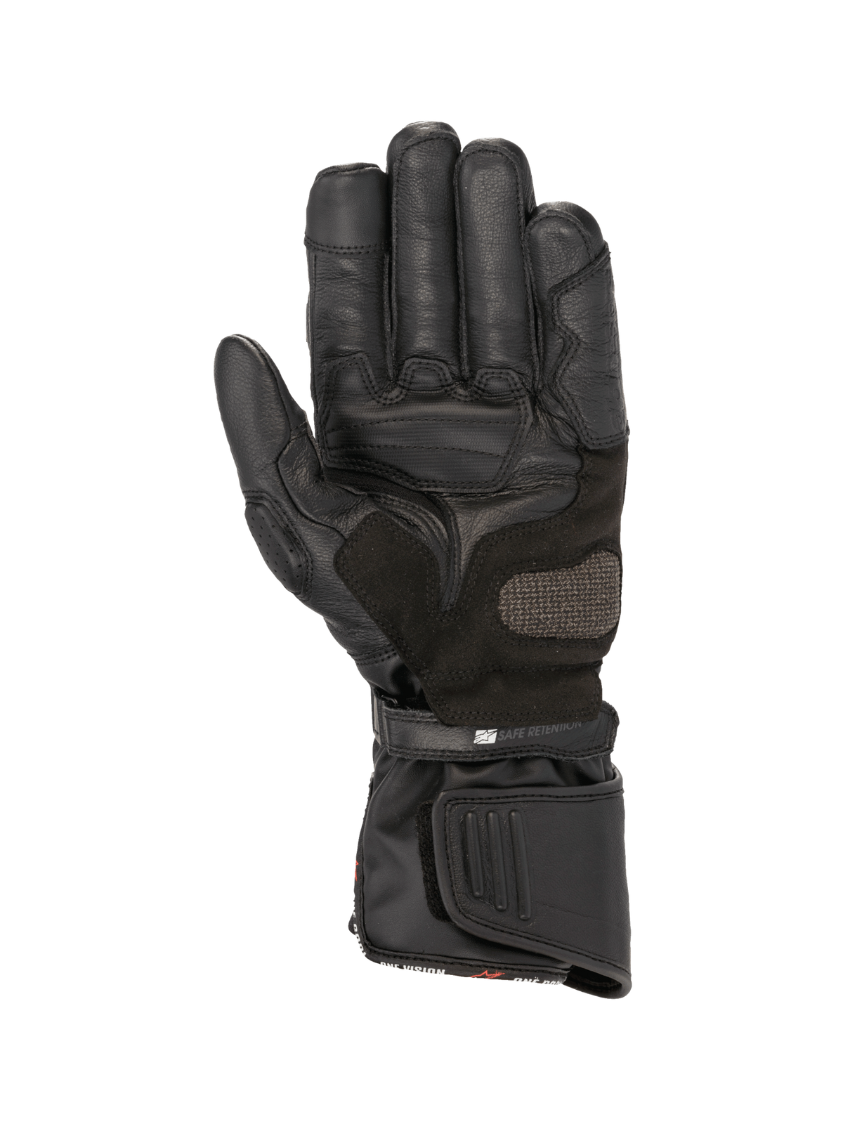 Alpinestars SP-8 HDry, luvas de moto racing para homem, pretas, em couro impermeável com palma reforçada e fecho duplo.