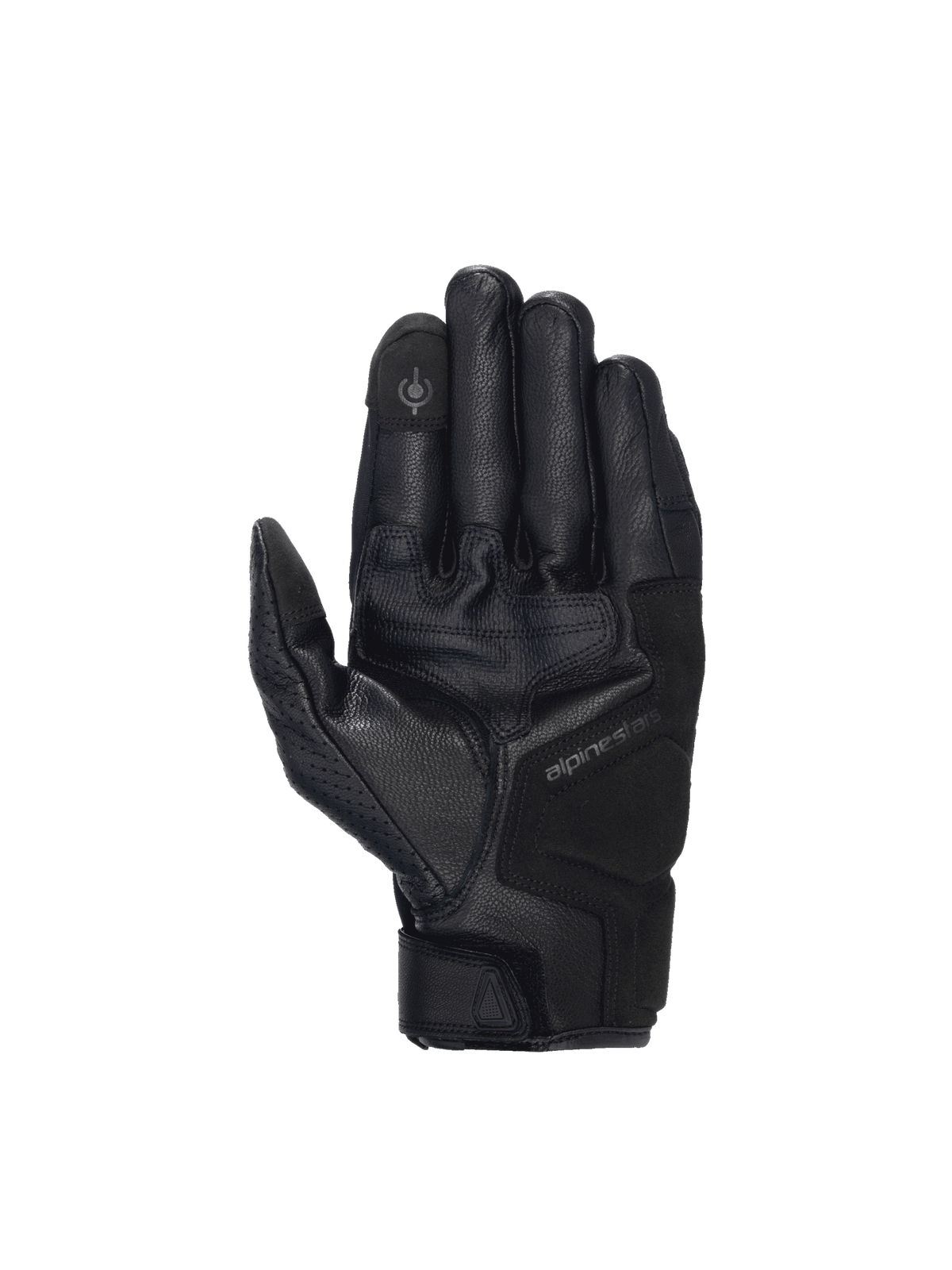 Alpinestars Celer V3, luvas de moto para estrada para homem, pretas, em couro de cabra com dedo indicador tátil