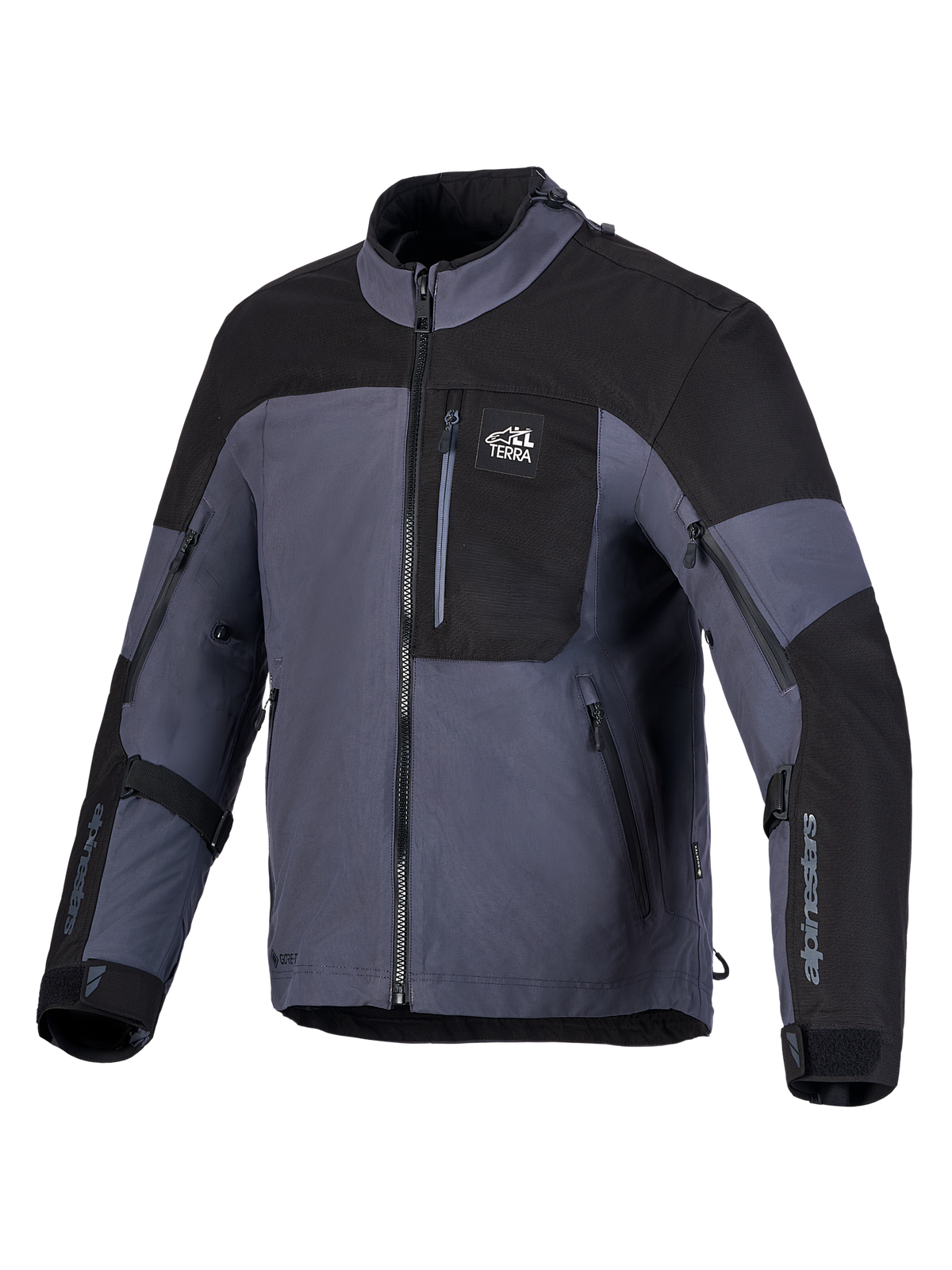 Alpinestars Arenis Gore-Tex Jacket, casaco de moto para adventure touring, preto e cinzento, construção GORE-TEX laminada e design impermeável