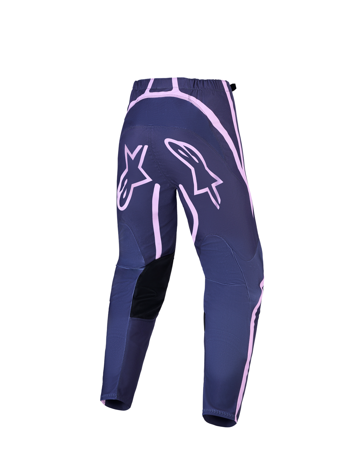 Alpinestars Stella Fluid Apex V2 Women's Motocross Pants, Graystone and Pink, back view with reinforced seat panels.