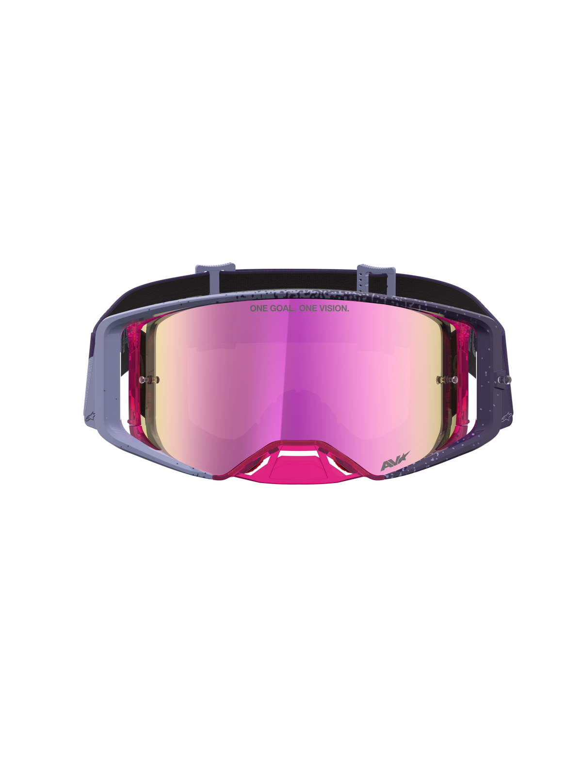 Alpinestars Óculos Supertech Hiten, óculos de motocross para corrida profissional, roxos e rosa com lente espelhada, ótica de alta qualidade e gestão de humidade