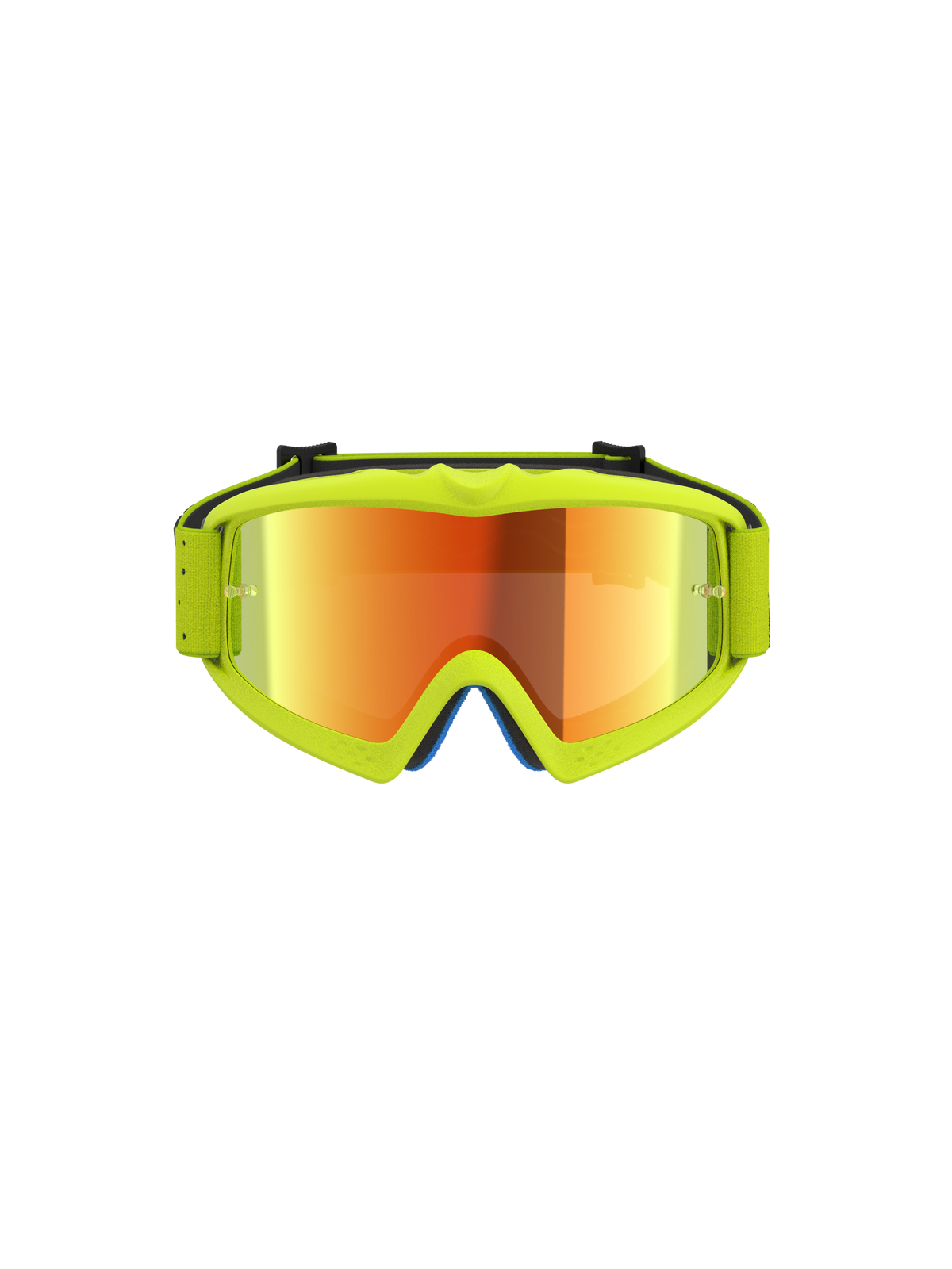 Alpinestars Vision Vesta Jovem, óculos de motocross para criança, amarelos fluo, lente espelhada vermelha e anti-embaciamento