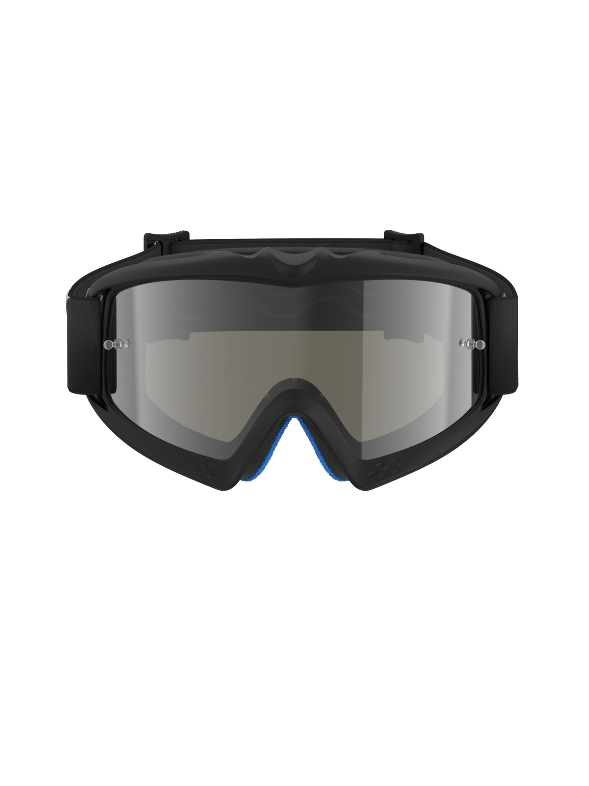 Alpinestars Vision Youth Corp Goggles, óculos de motocross, Black Mirror Silver, vista frontal com lente de policarbonato espelhada e armação de uretano A-FLEX preta, proteção ocular profissional de todo-o-terreno para jovens pilotos